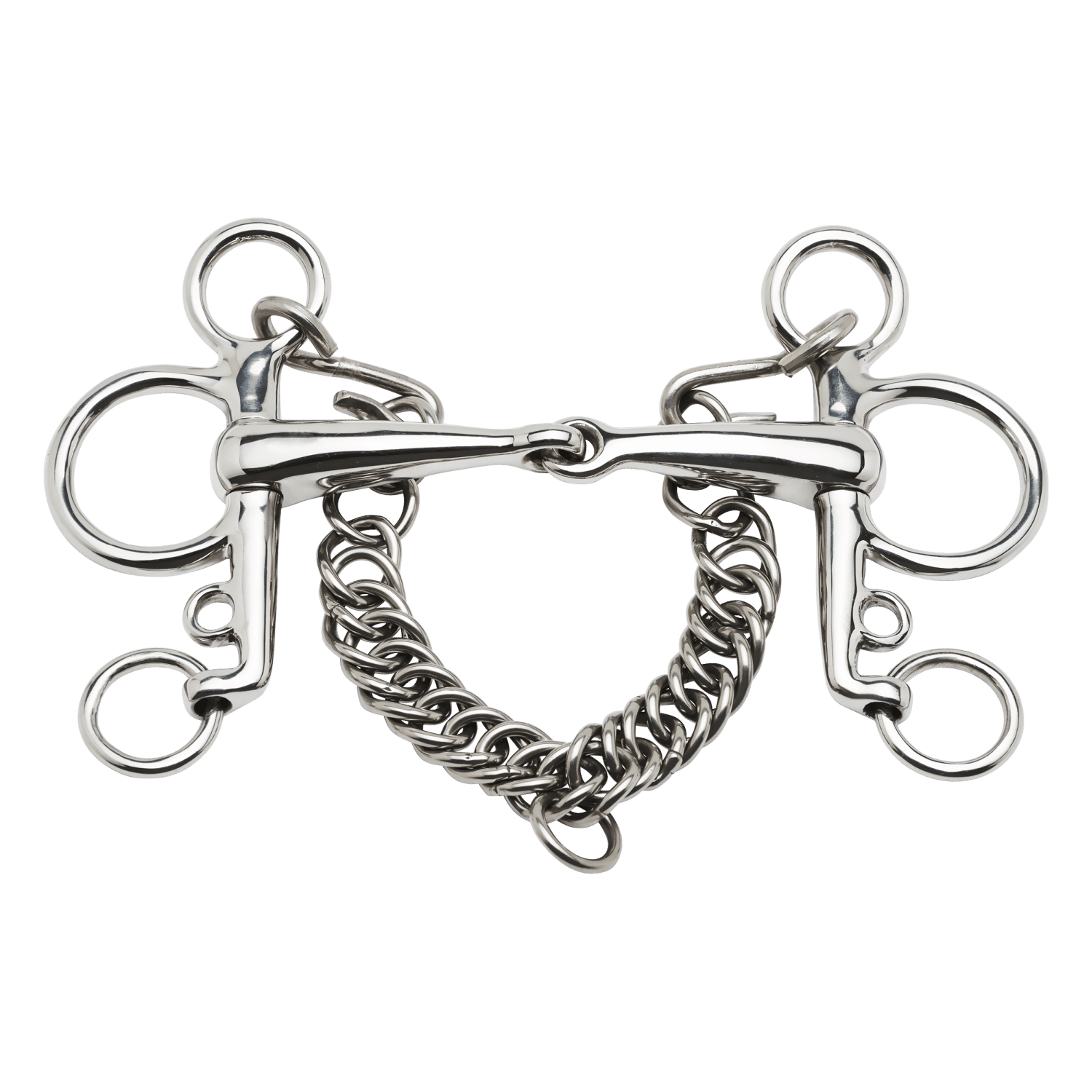 Pelham Edelstahl, 14 mm, kurze Anzüge