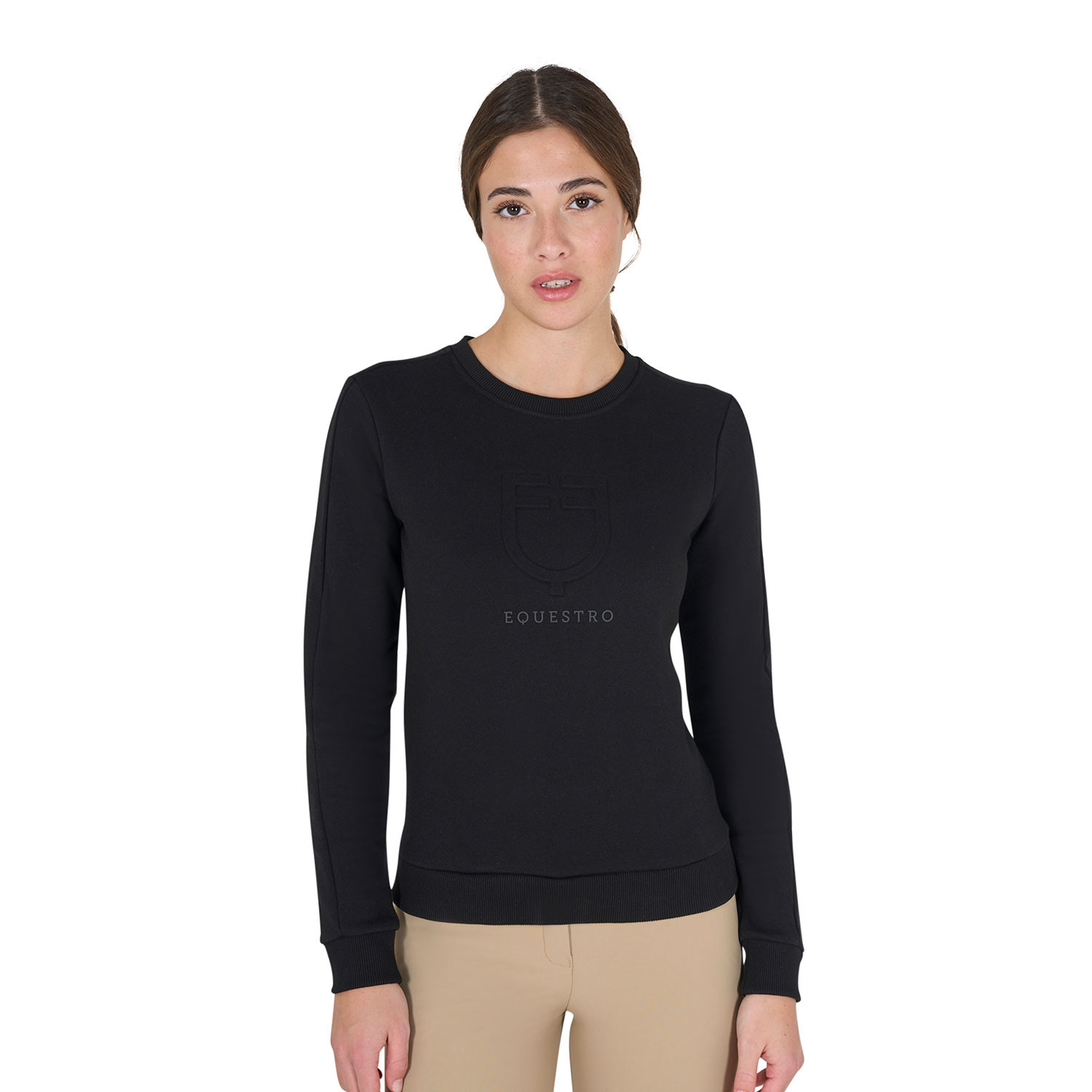 Damen-Rundhalssweatshirt mit Logo-Print