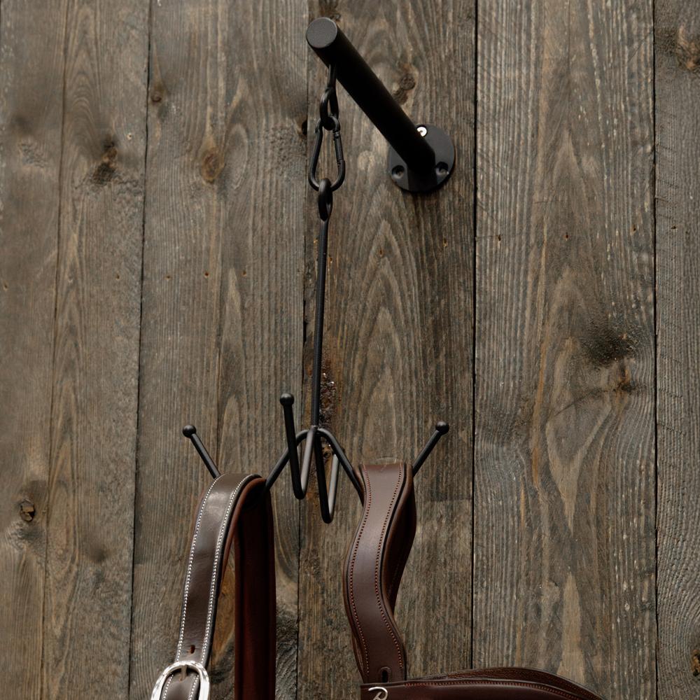 Bridle rack with 4 hooks for wall mounting