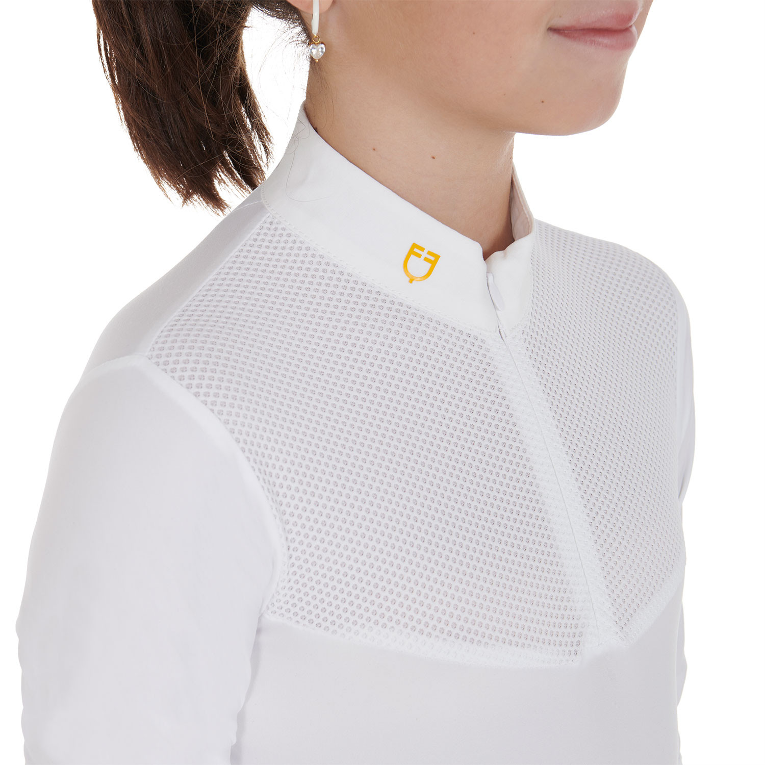 Mädchen-Poloshirt mit langen Ärmeln