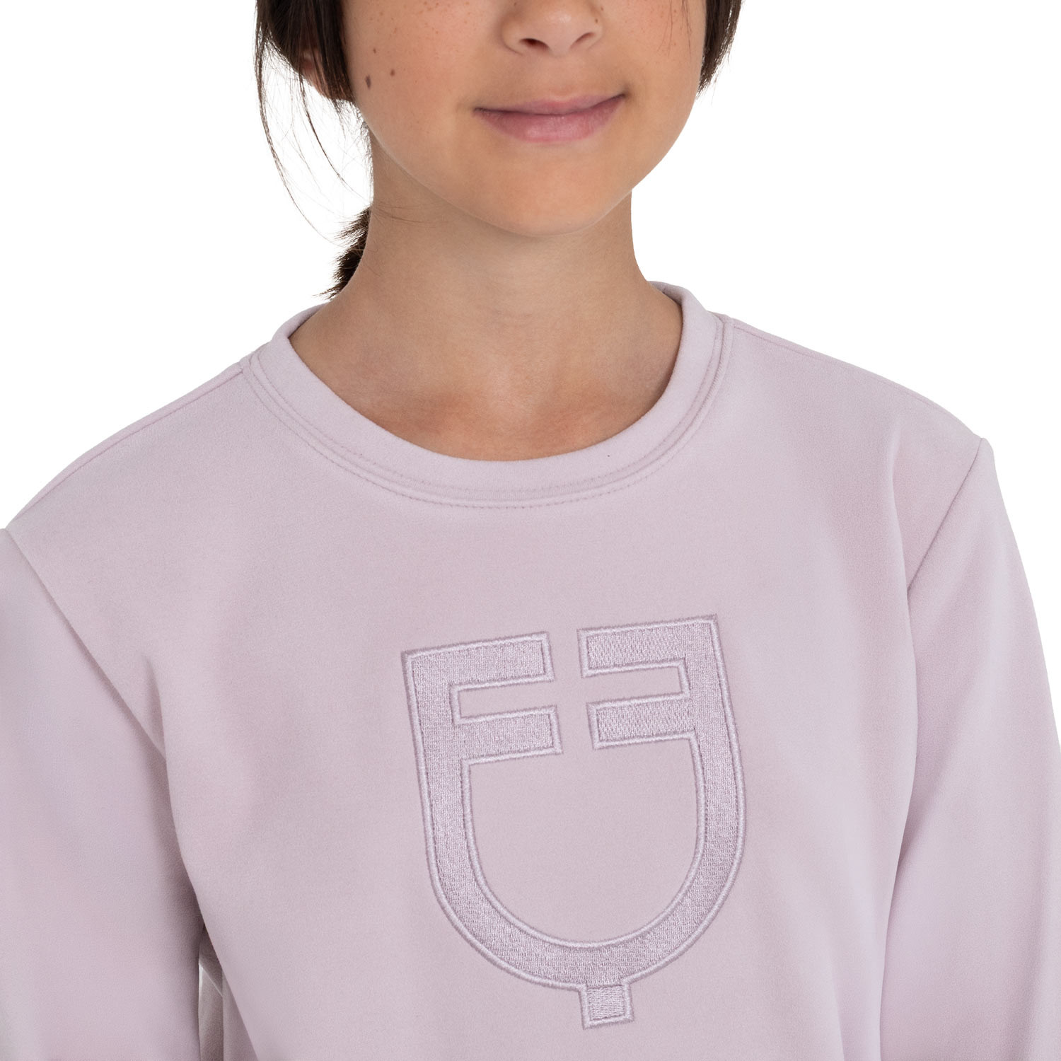 Kinder-Fleece-Sweatshirt Unisex mit Rundhalsausschnitt