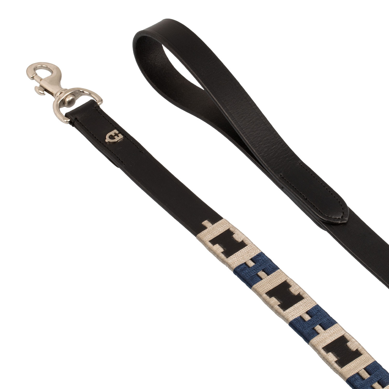 Leder-Hundeleine mit geometrischem Muster