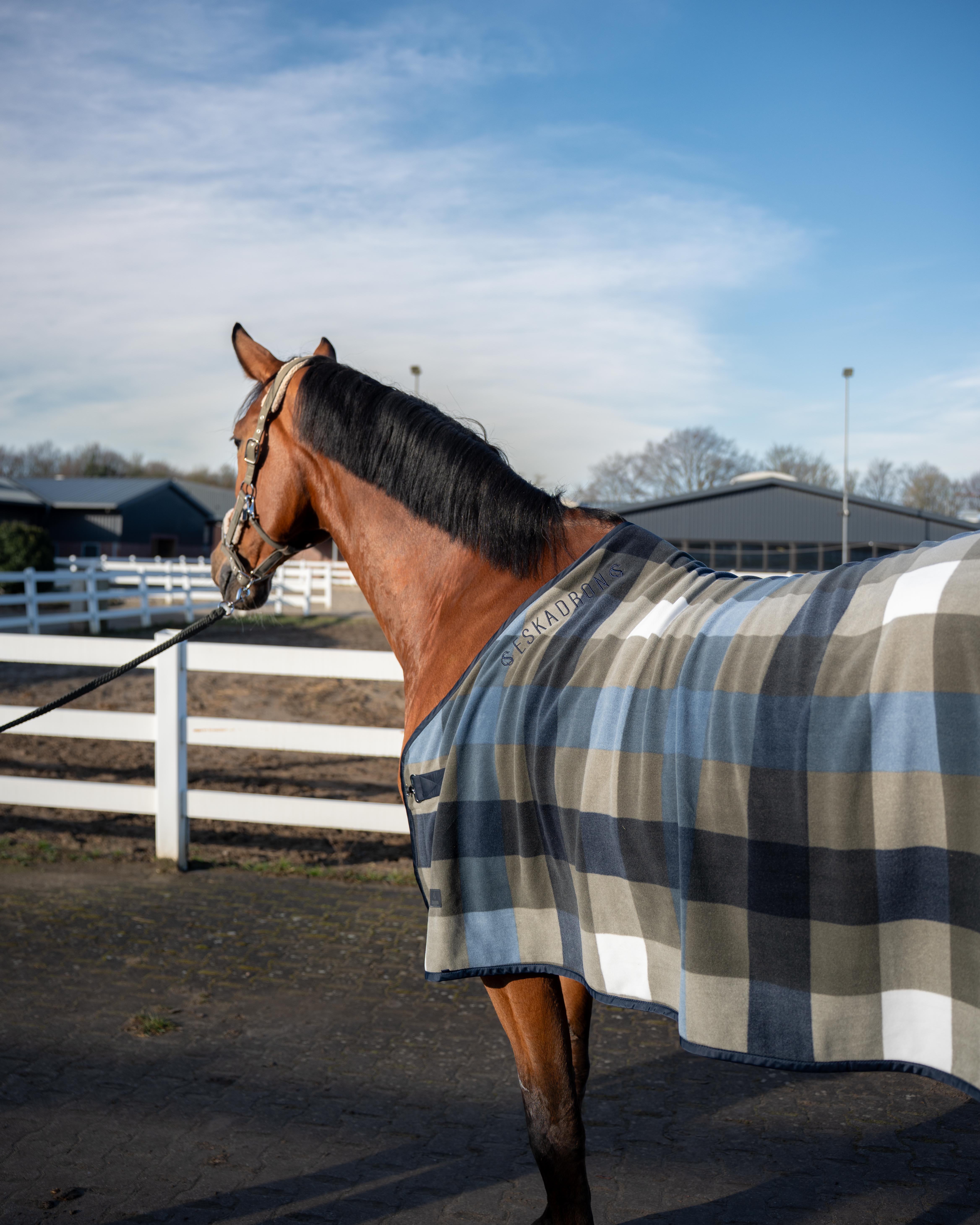 Abschwitzdecke Classic Sports Fleece Check