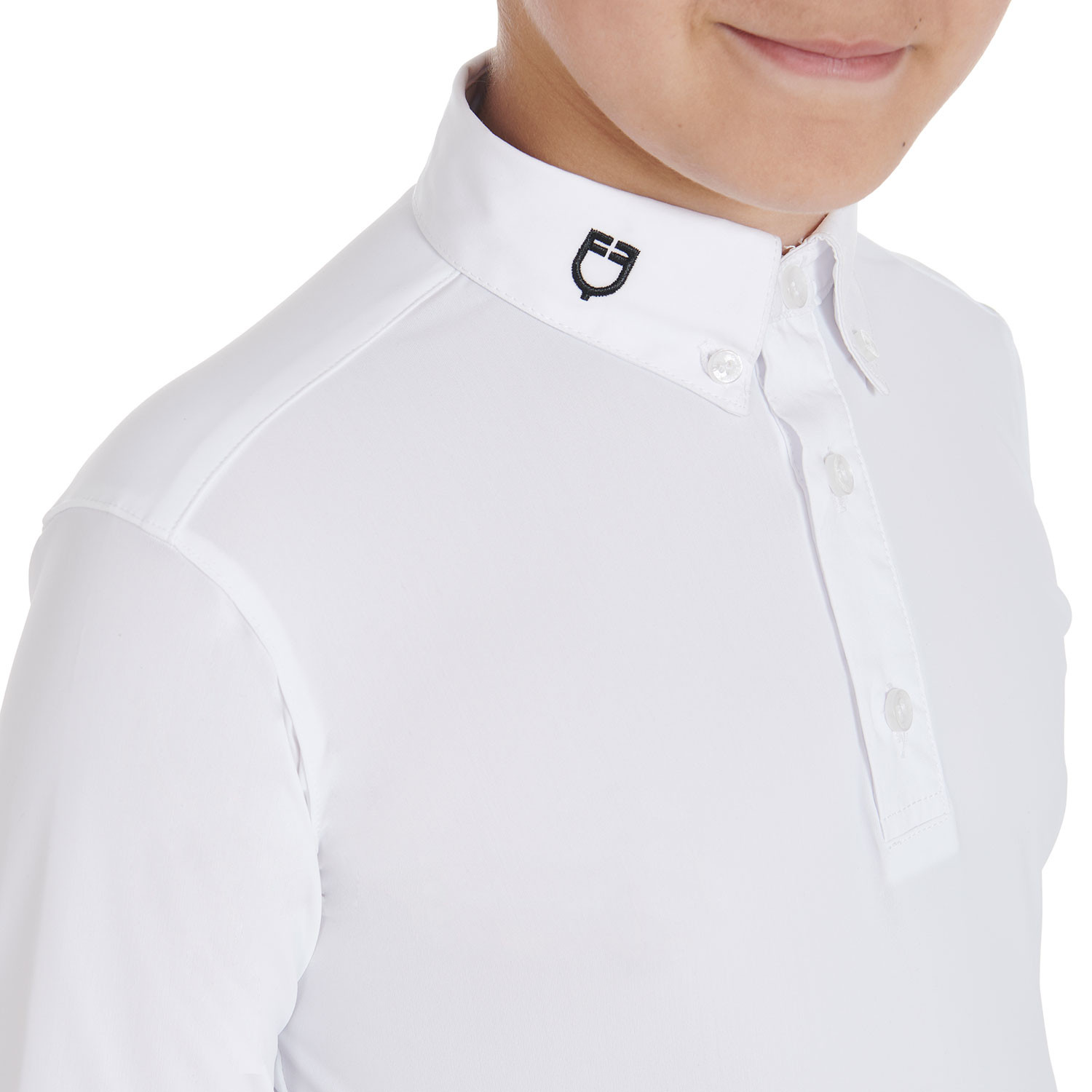 Schmal geschnittenes Turnierpoloshirt mit drei Knöpfen für Jungen