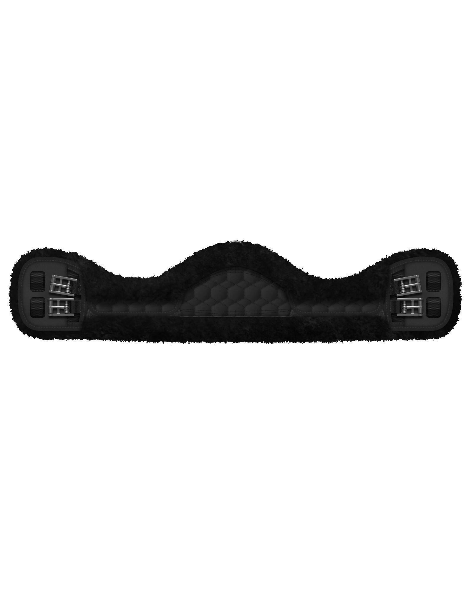 Short girth elasticated asymmetric with lambskin