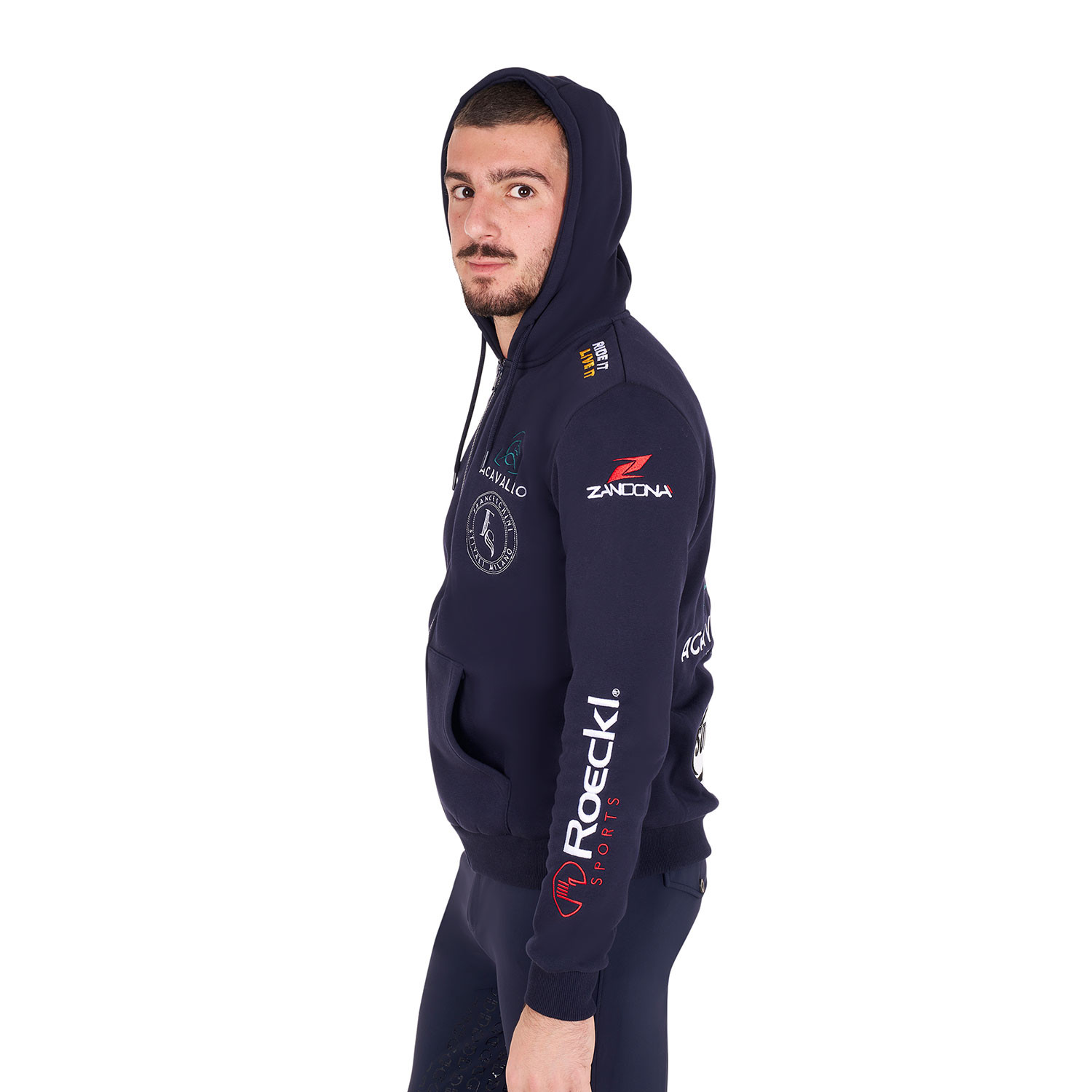 Herren-Sweatshirt mit Kapuze und Multi-Logo