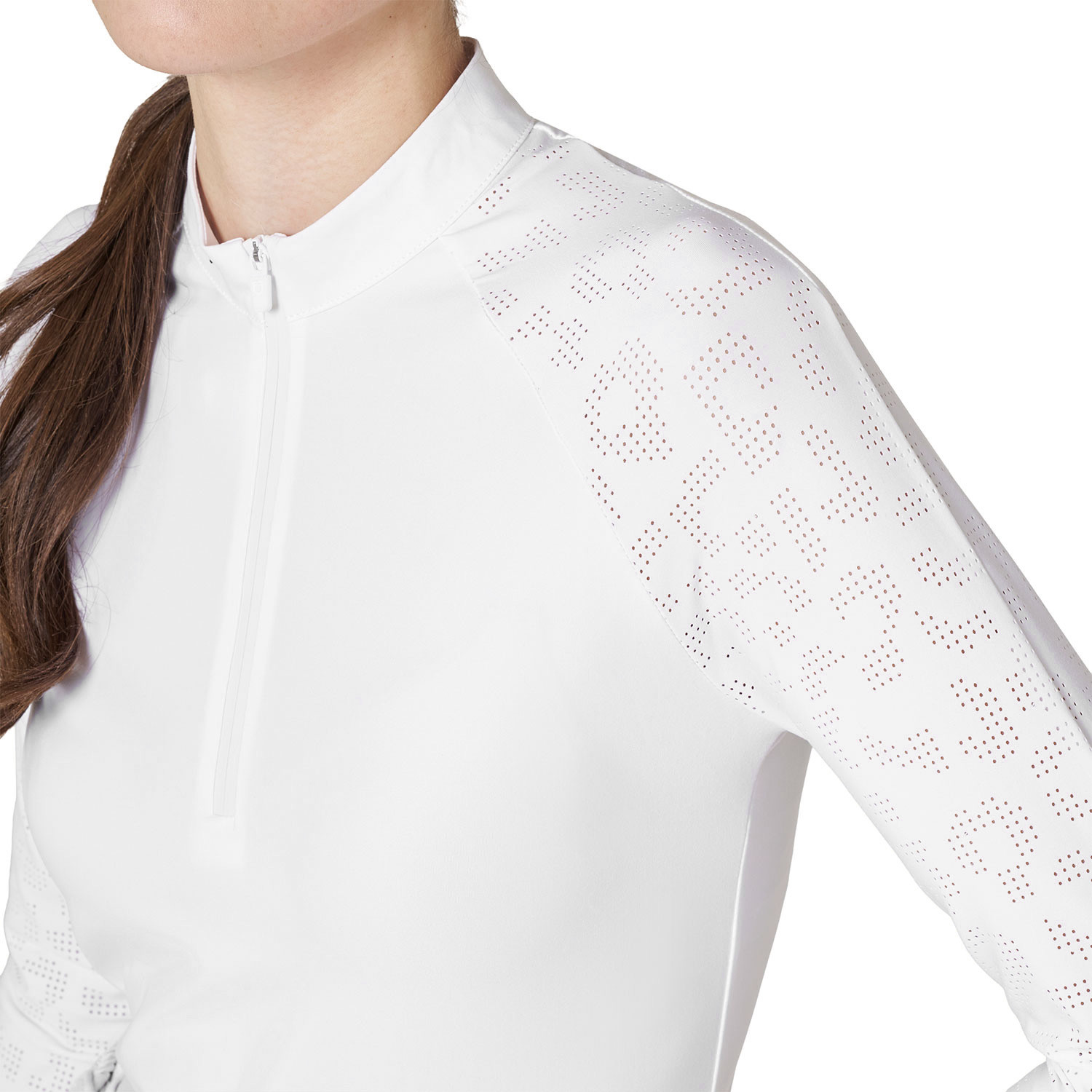 Schmal geschnittenes Turnier-Poloshirt für Damen mit Mesh-Einsätzen