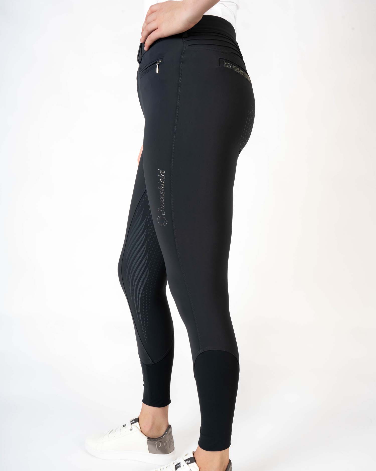 Ladies' riding breeches Diane with full grip in anthracite