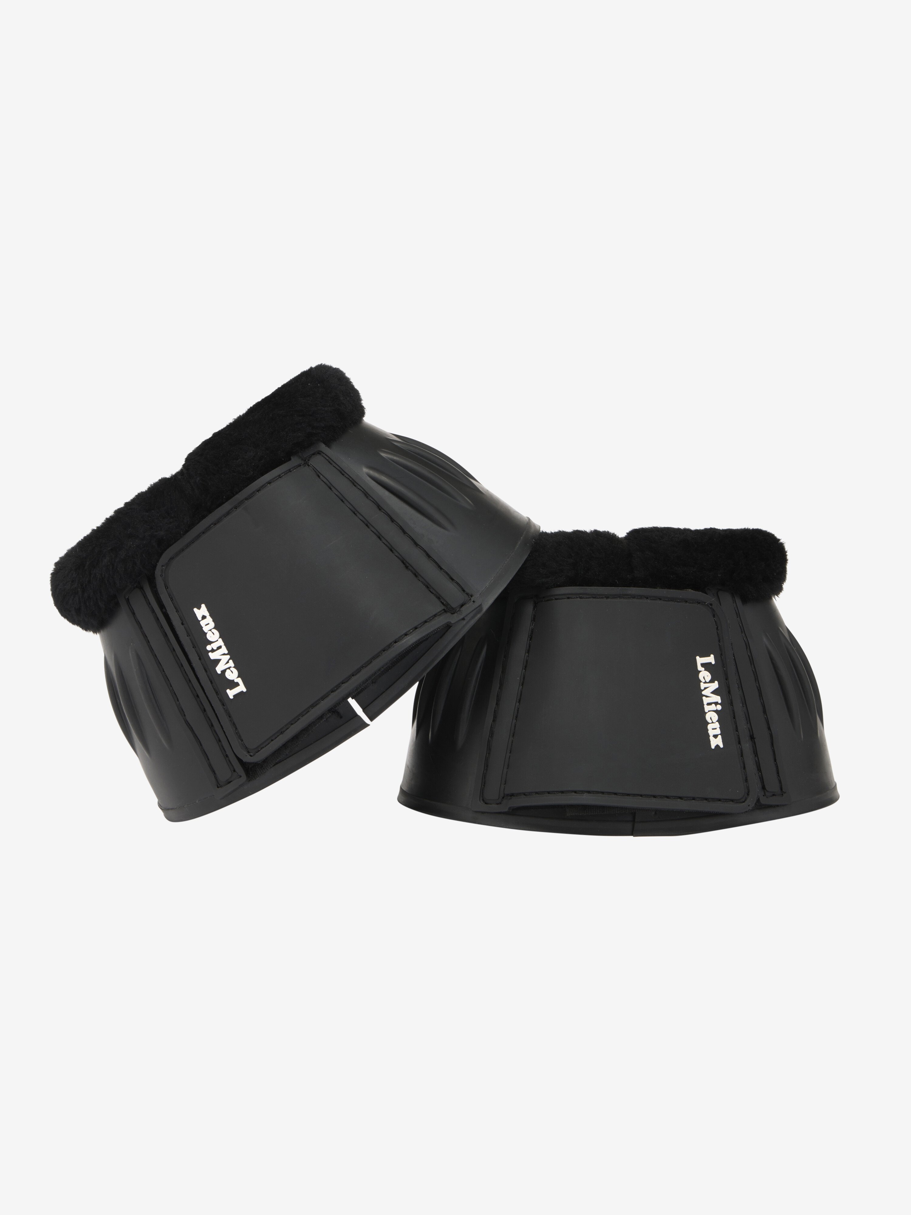Rubber overreach boots with fleece