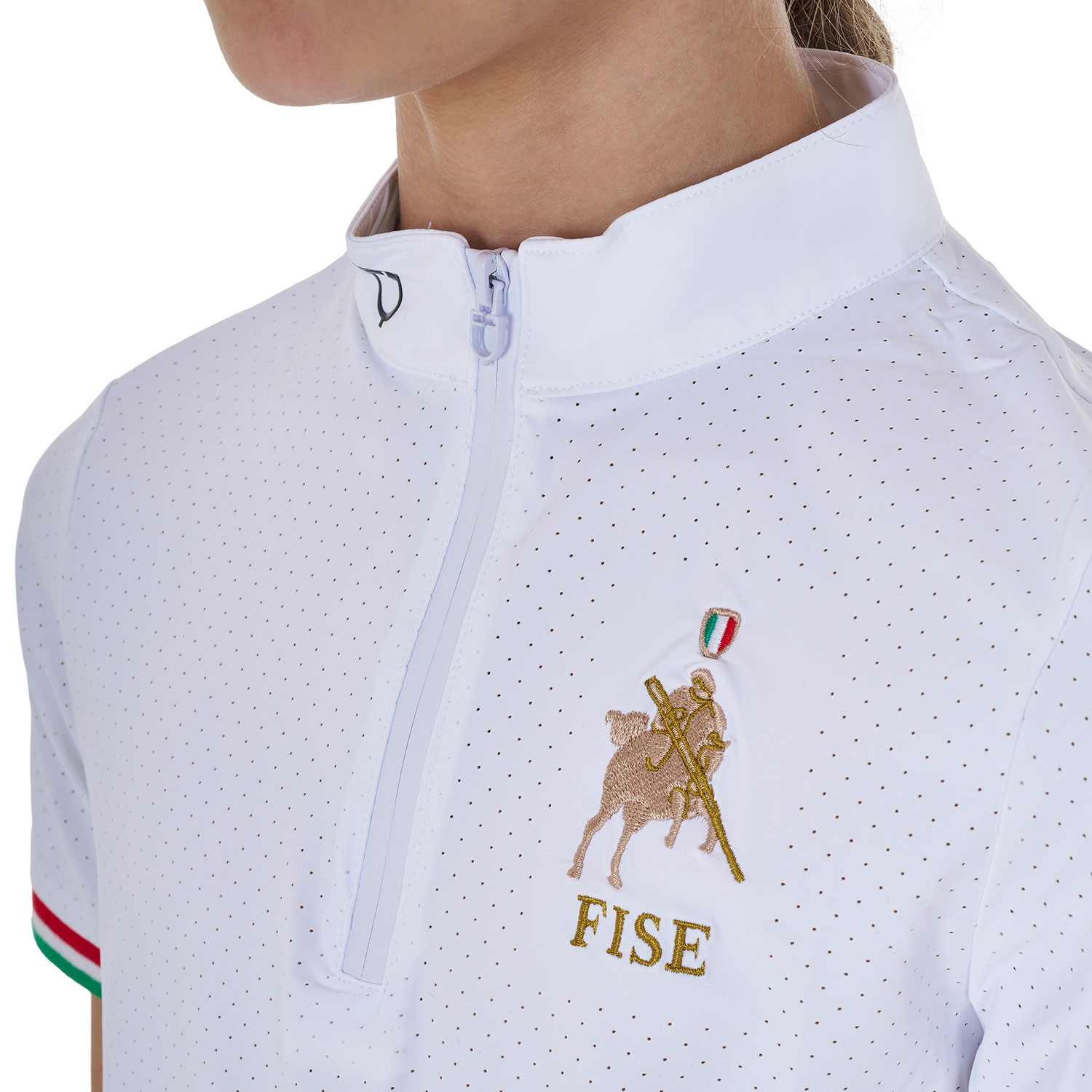 Mädchen-Turnierpolo mit Reißverschluss X FISE