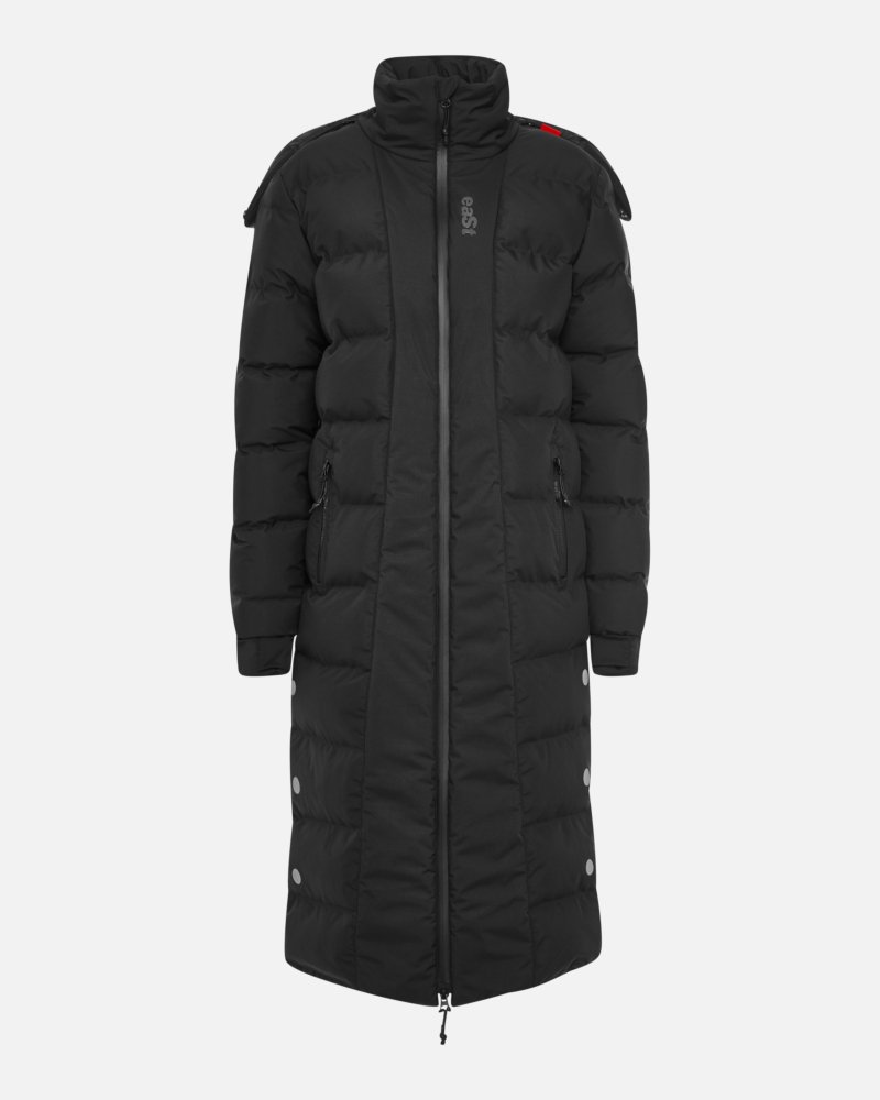 Mantel Long Puffer Coat in schwarz