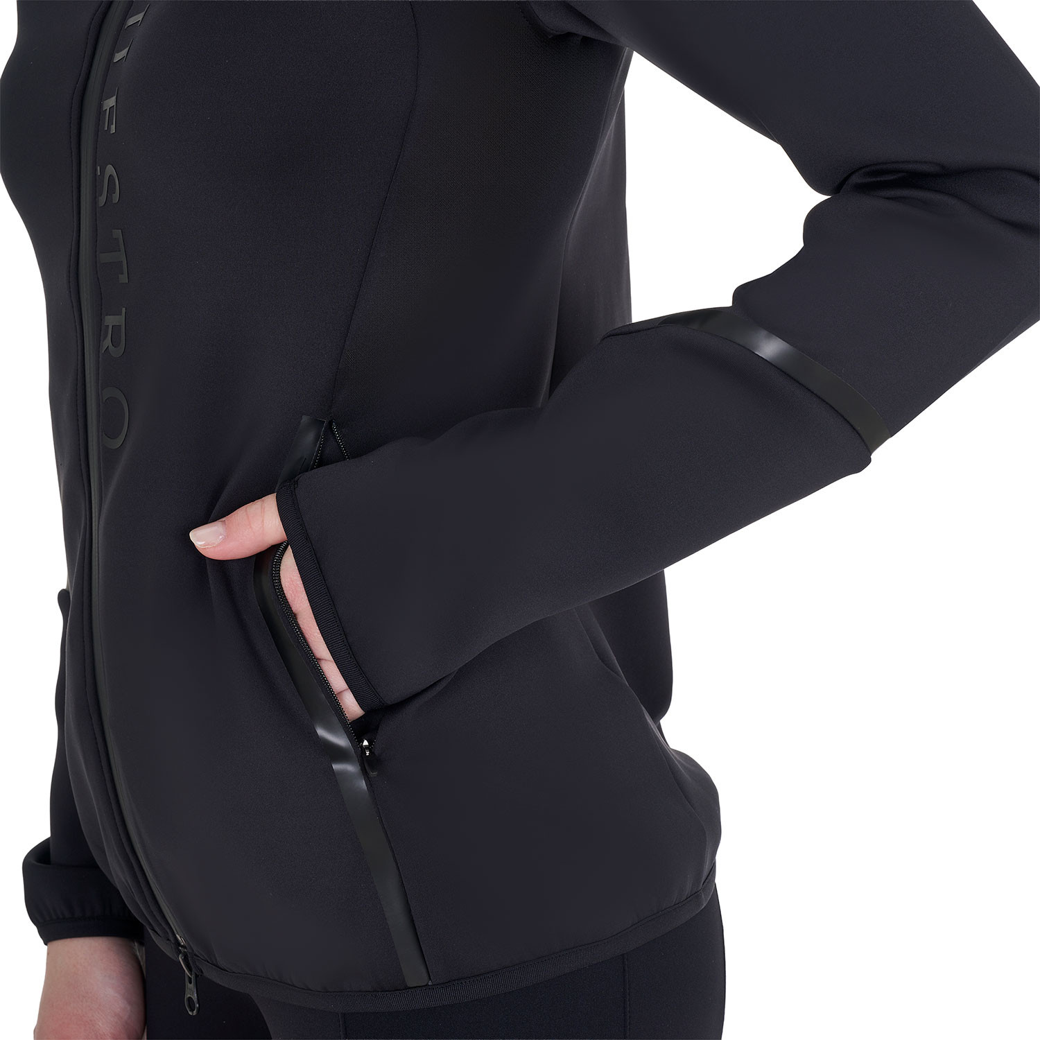 Technisches Damen-Jersey-Sweatshirt mit Reißverschluss