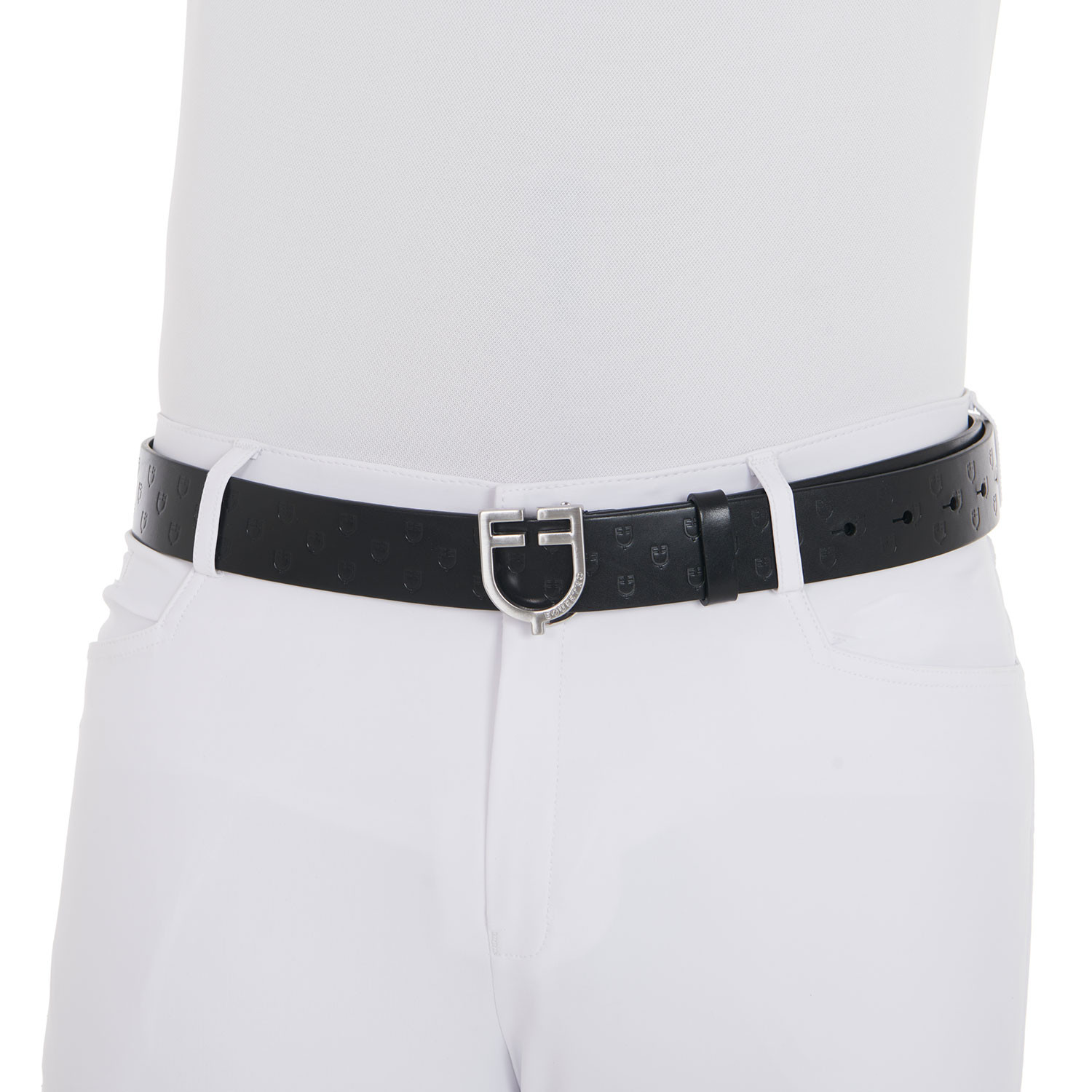 Leder-Gürtel mit Logo-Schnalle