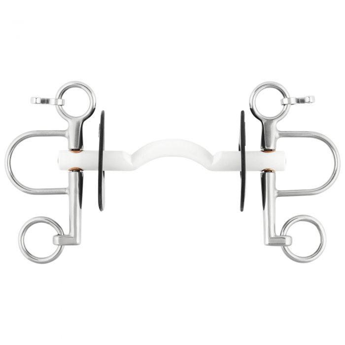 Pelham Nathe 15mm with soft bar with free tongue, short tightening