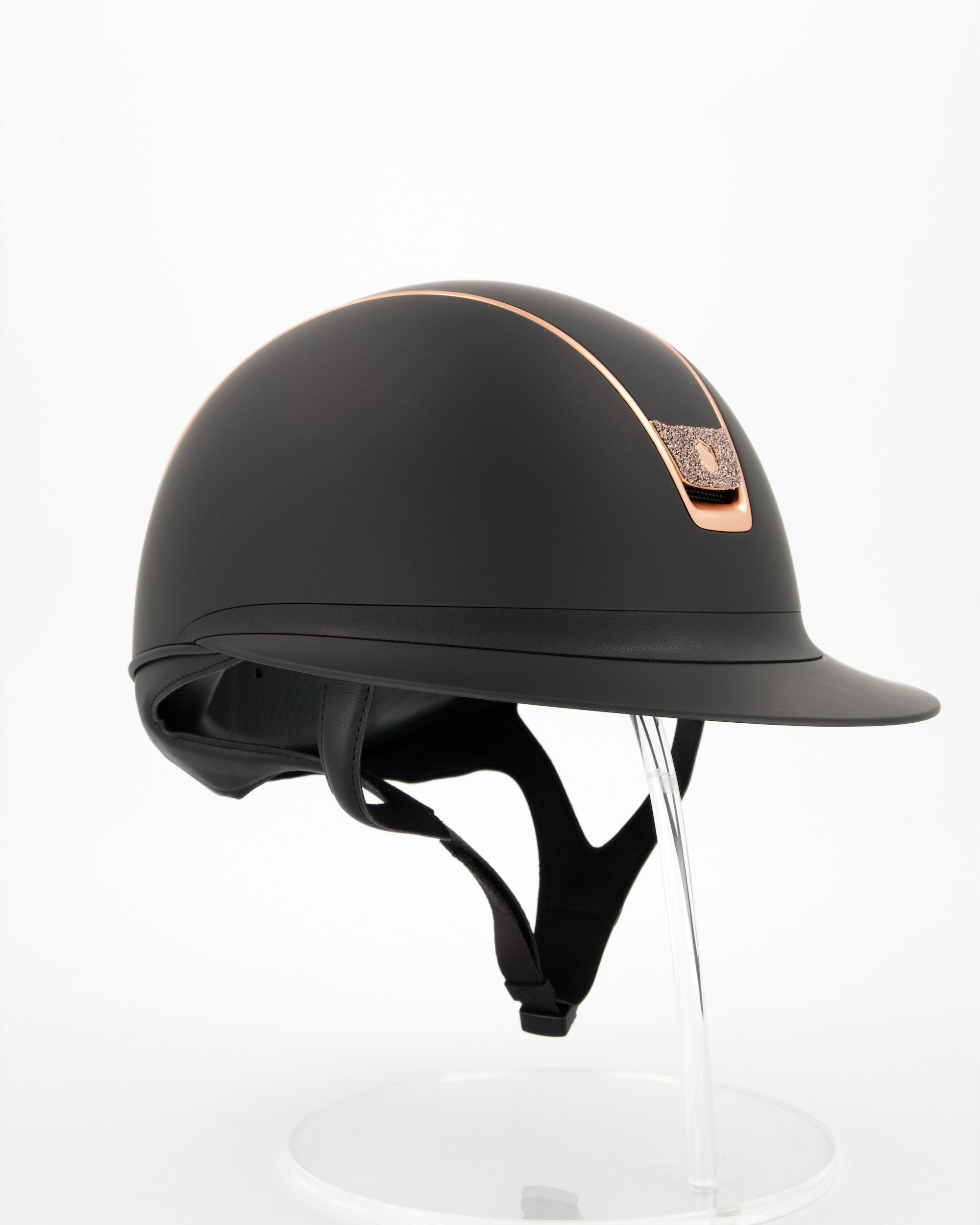 Reithelm 2.0 Miss Shield Shadowmatt Black Trim Matt PinkGold Blason Crystal Fabric Pink Gold in schwarz