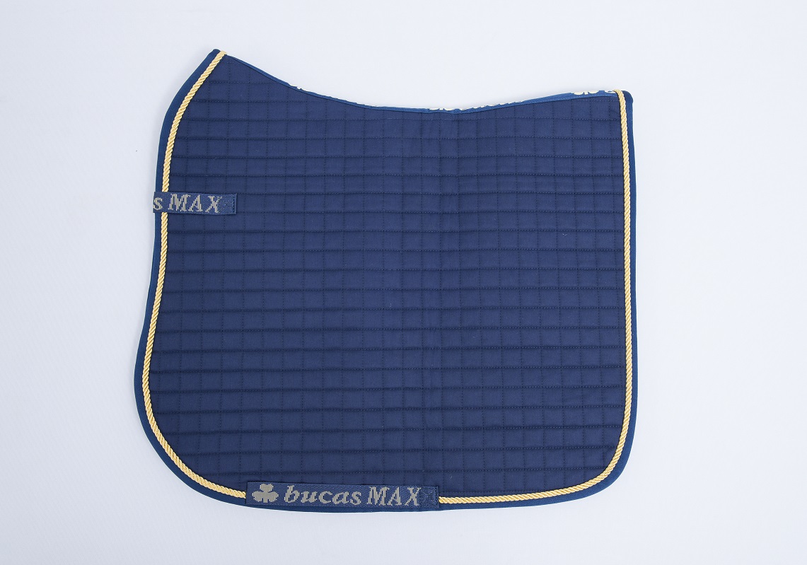 Dressurschabracke Max mit Bucas-Logo in Navy/Gold