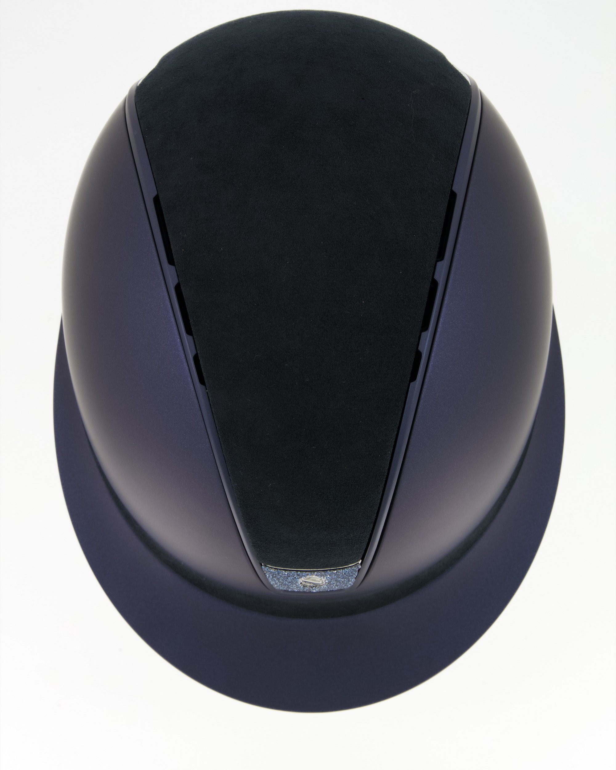 Reithelm Miss Shield 2.0 Shadowmatt, Top u. Frontalband Alcantara, Trim Matt Navy, Blason Crystal Fabric Blue in blau