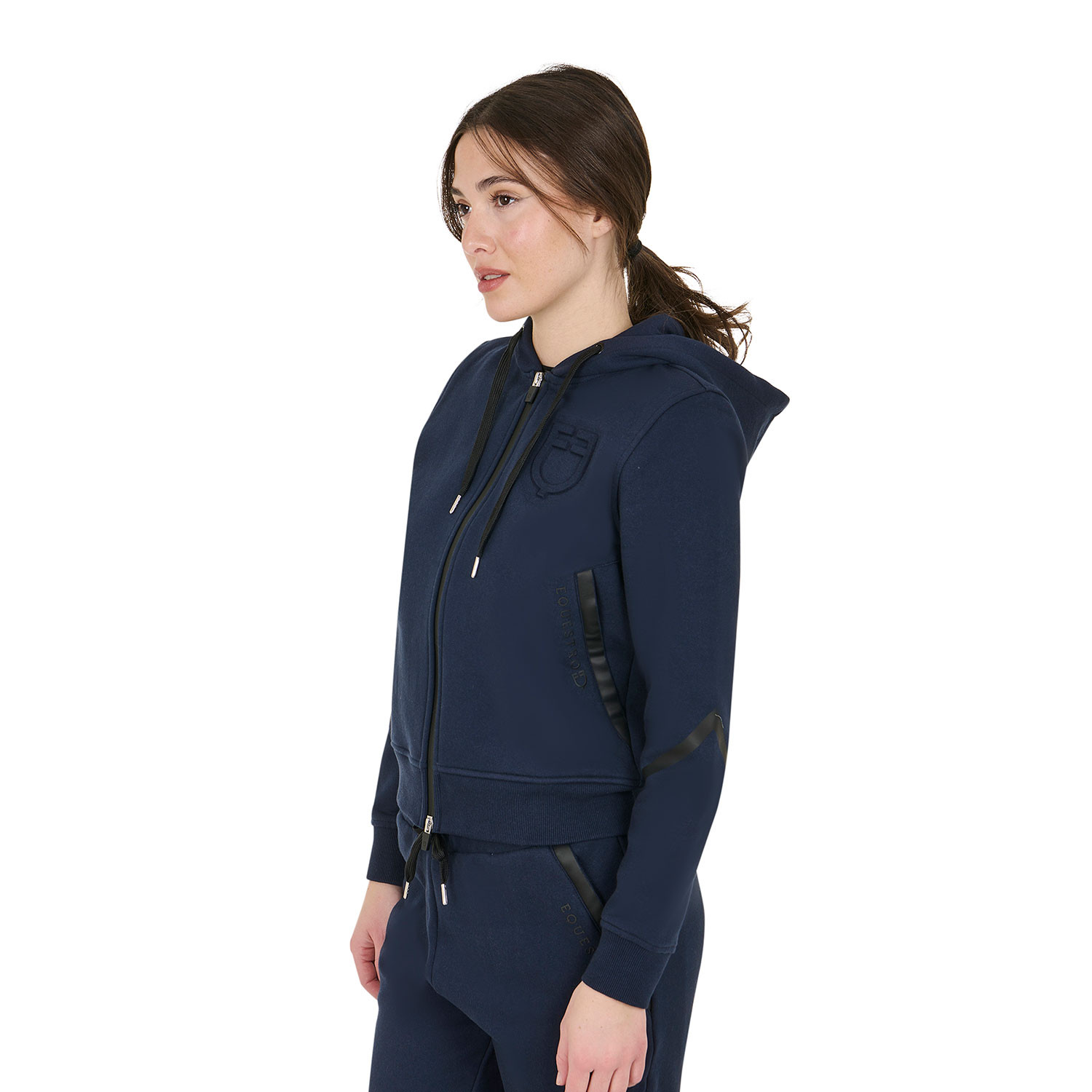 Hoodie Institutional für Damen mit Frontreißverschluss
