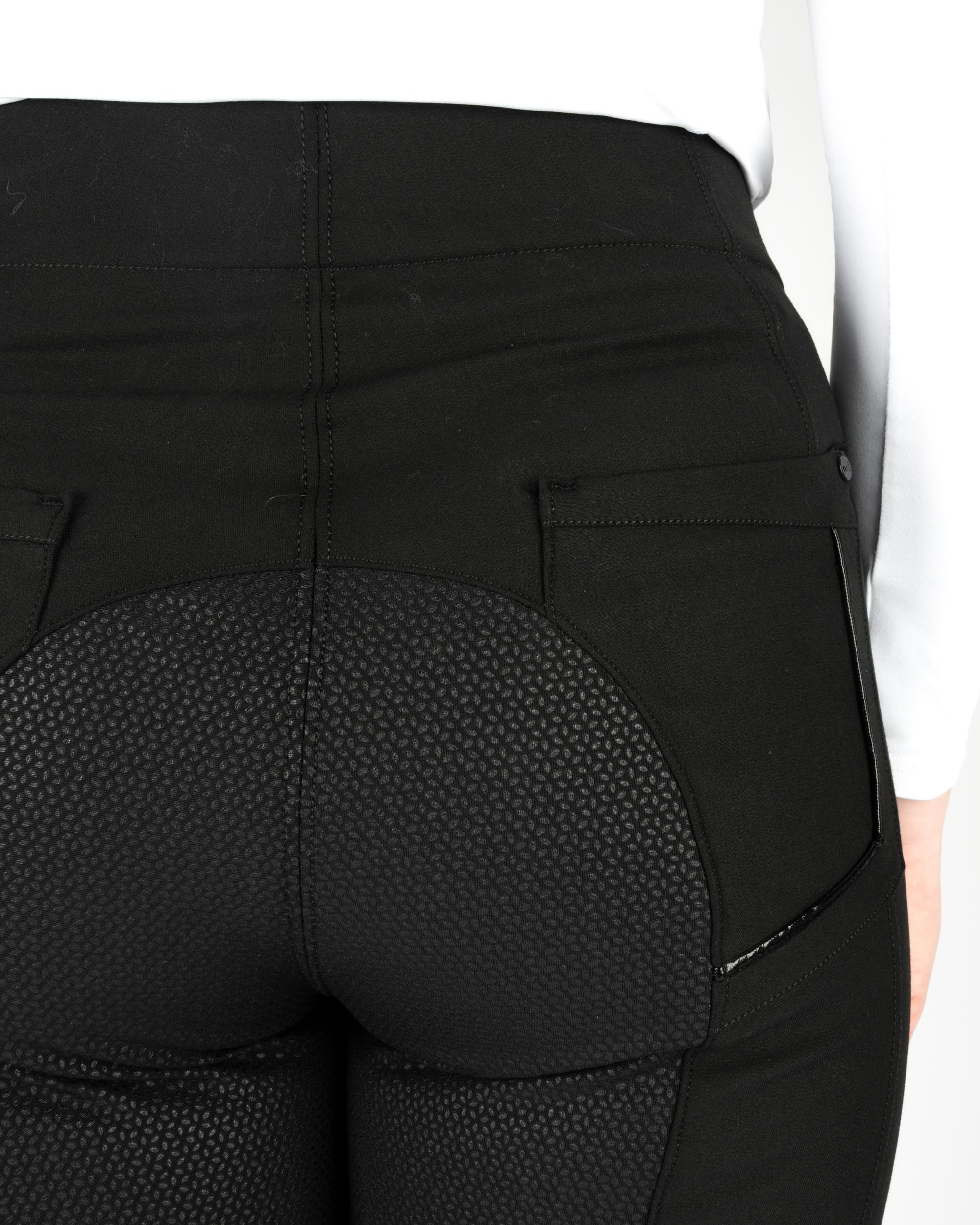 Culotte d'équitation pour femmes Wosha pleine grip en noir