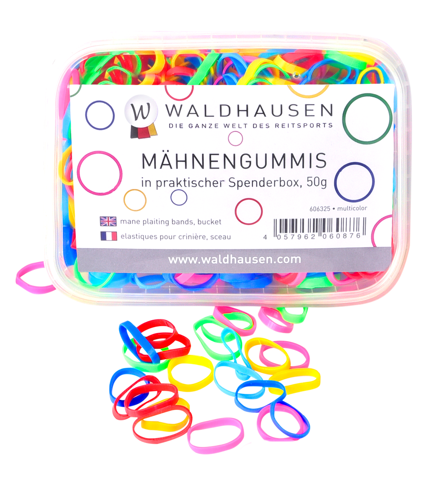 Mähnengummis in Spenderbox, multicolor, 50 g
