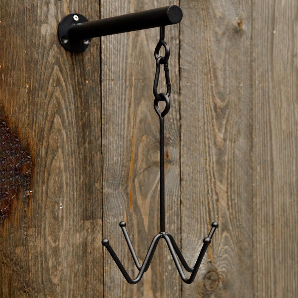 Bridle rack with 4 hooks for wall mounting