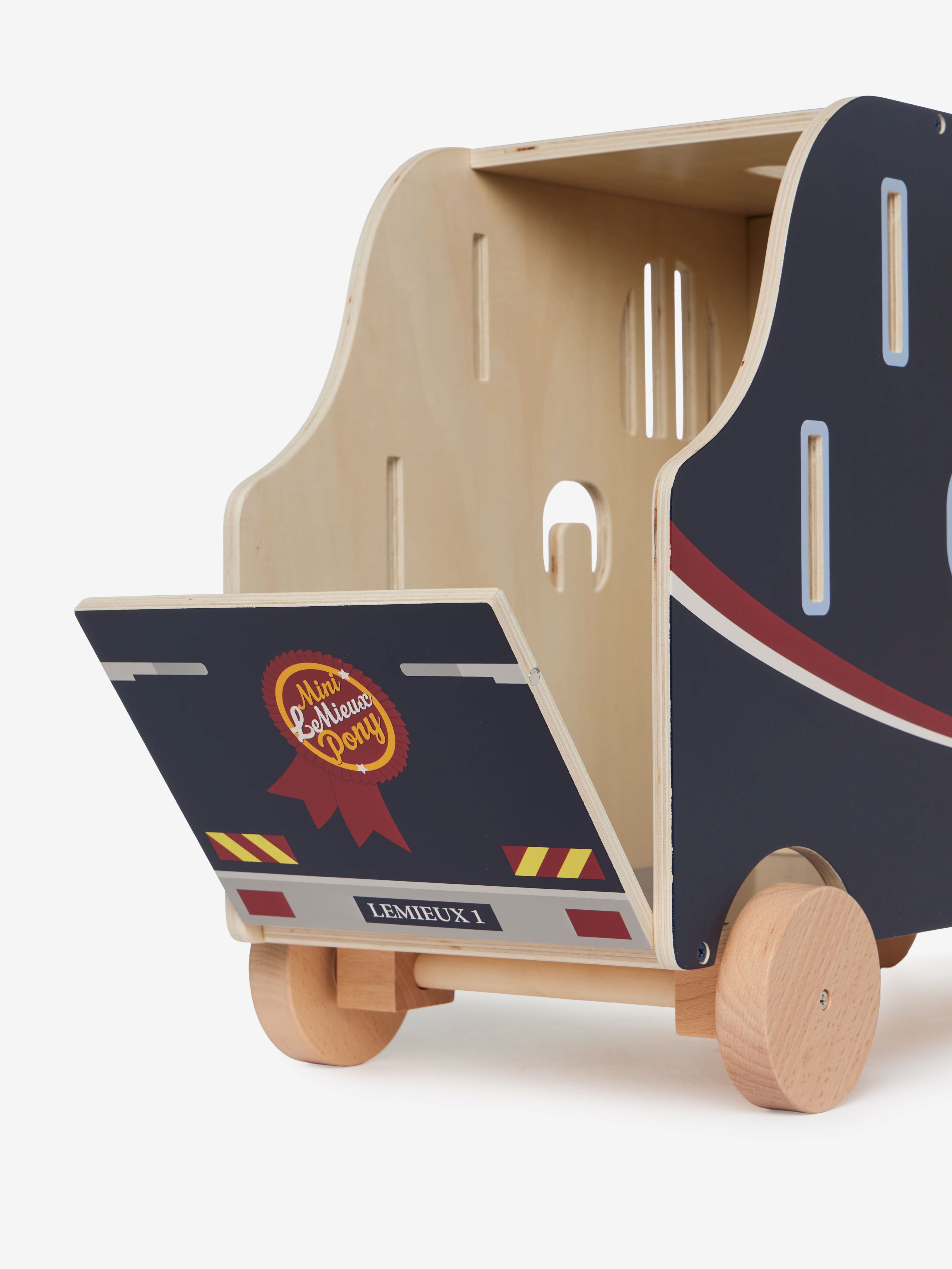Toy Pony paardentrailer van hout