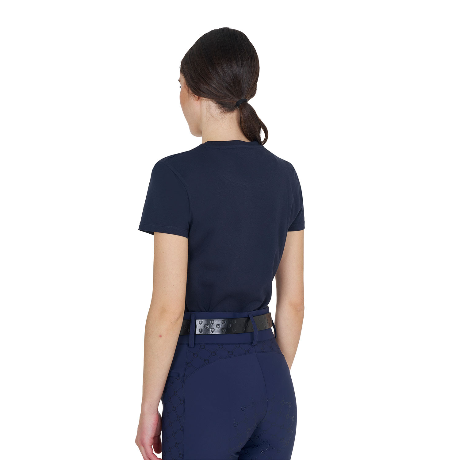 Basic T-Shirt mit tonalem Glanzlogo