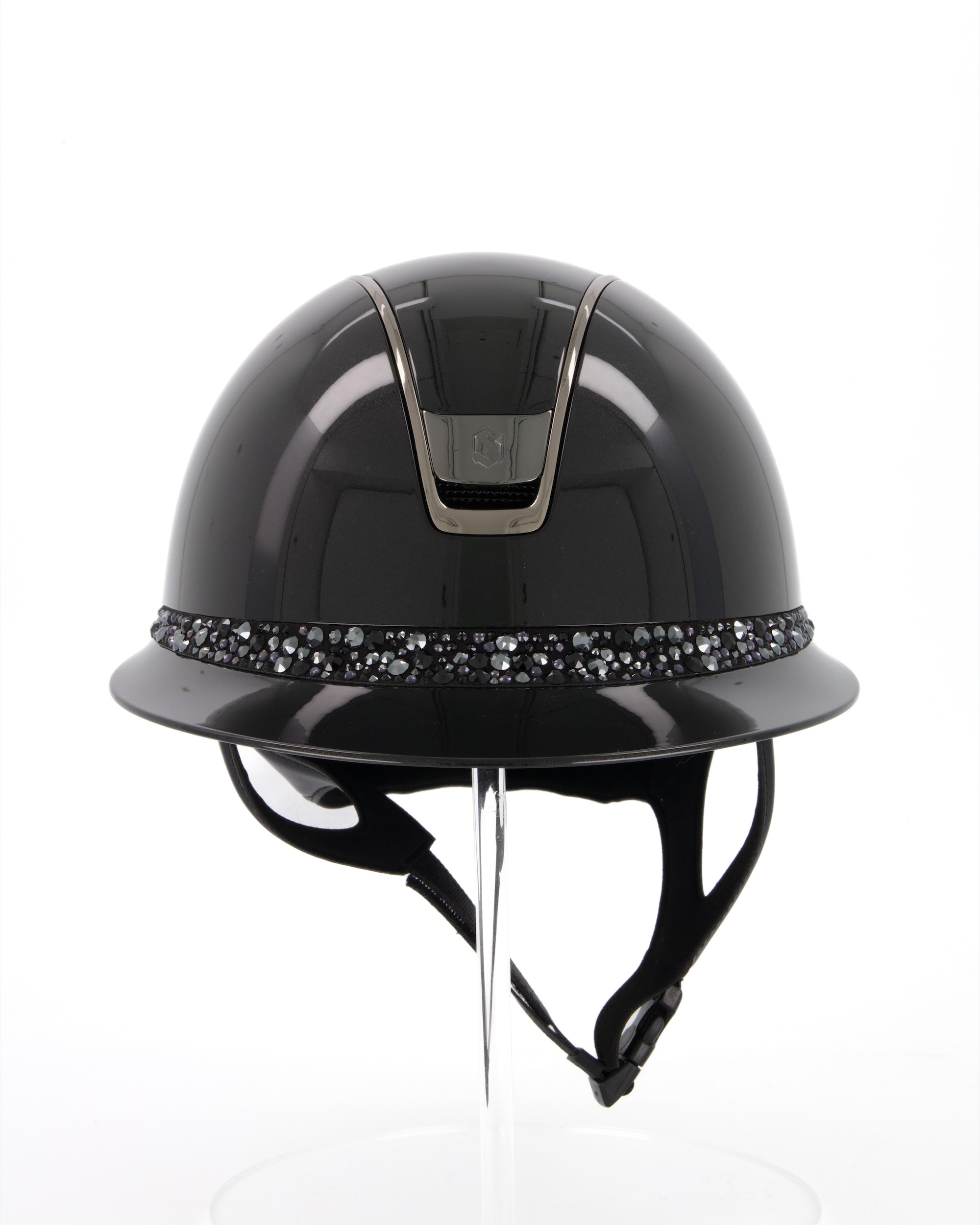 Reithelm 2.0 Miss Shield Shadowglossy Black, Top Shadowglossy Black, Frontalband Glacier Black, Trim Chrome Black, Blason Chrome Black in schwarz