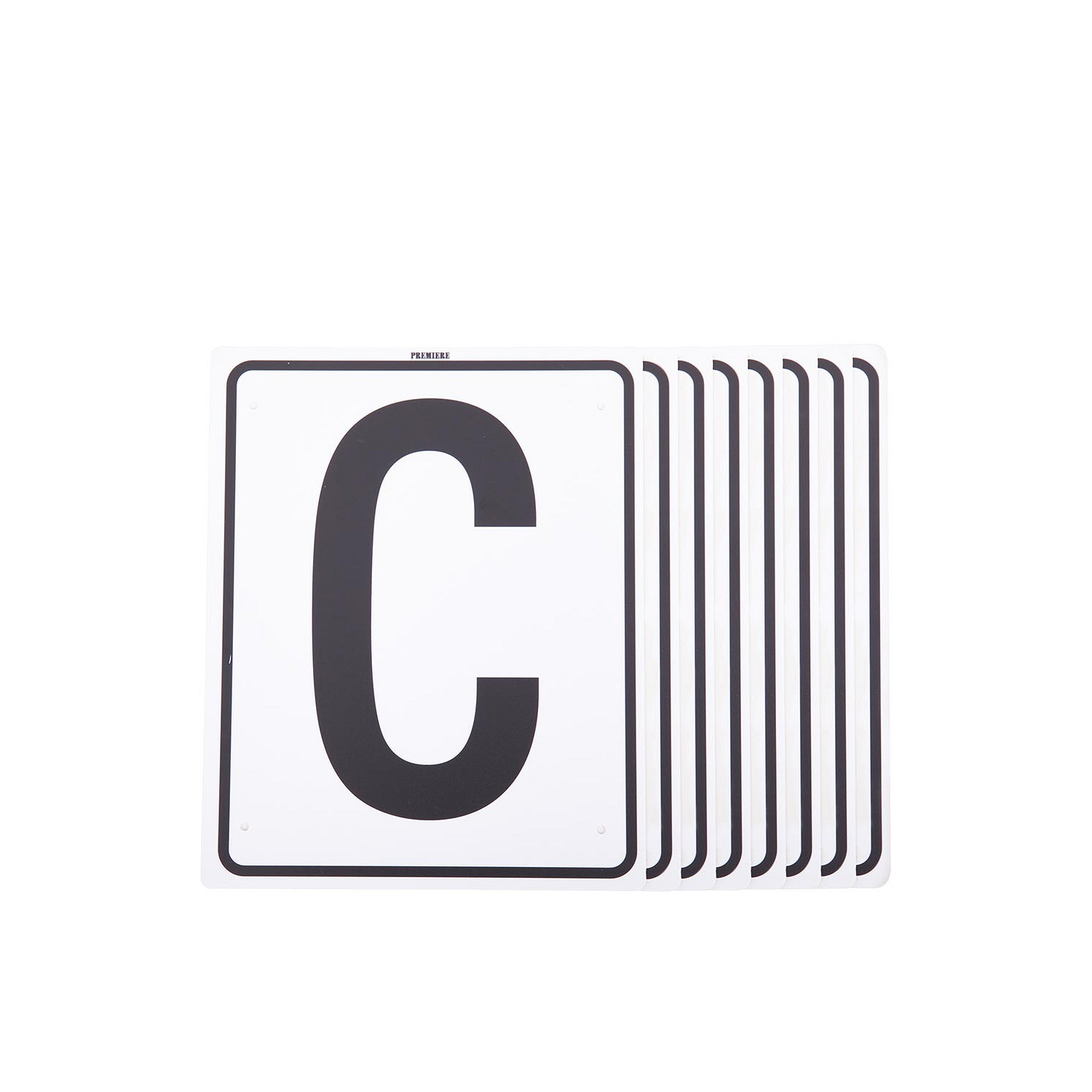 Dressurbuchstaben H-E-K-M-B-F-A-C in weiß