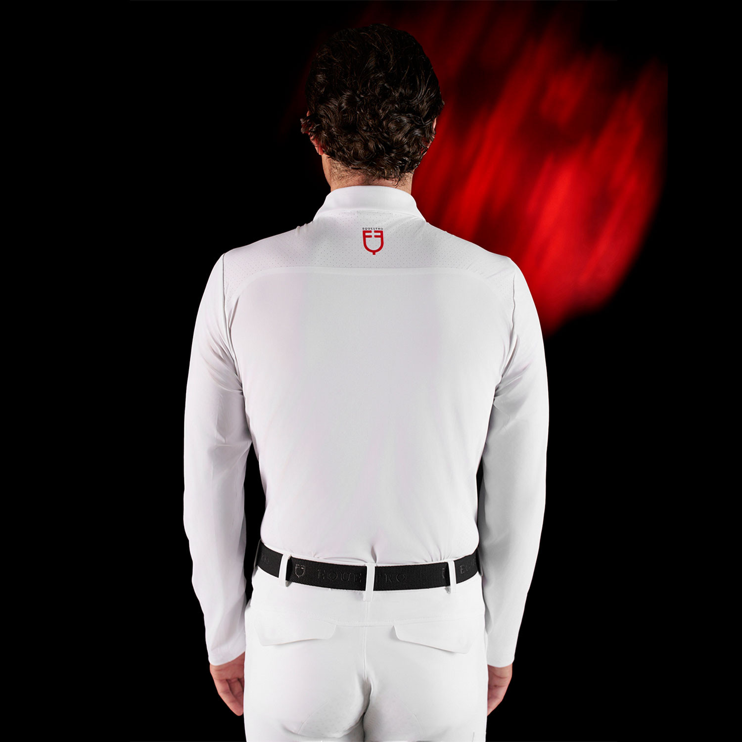 Ridertechnology Herren-Turnierpolo Langarm mit Knöpfen