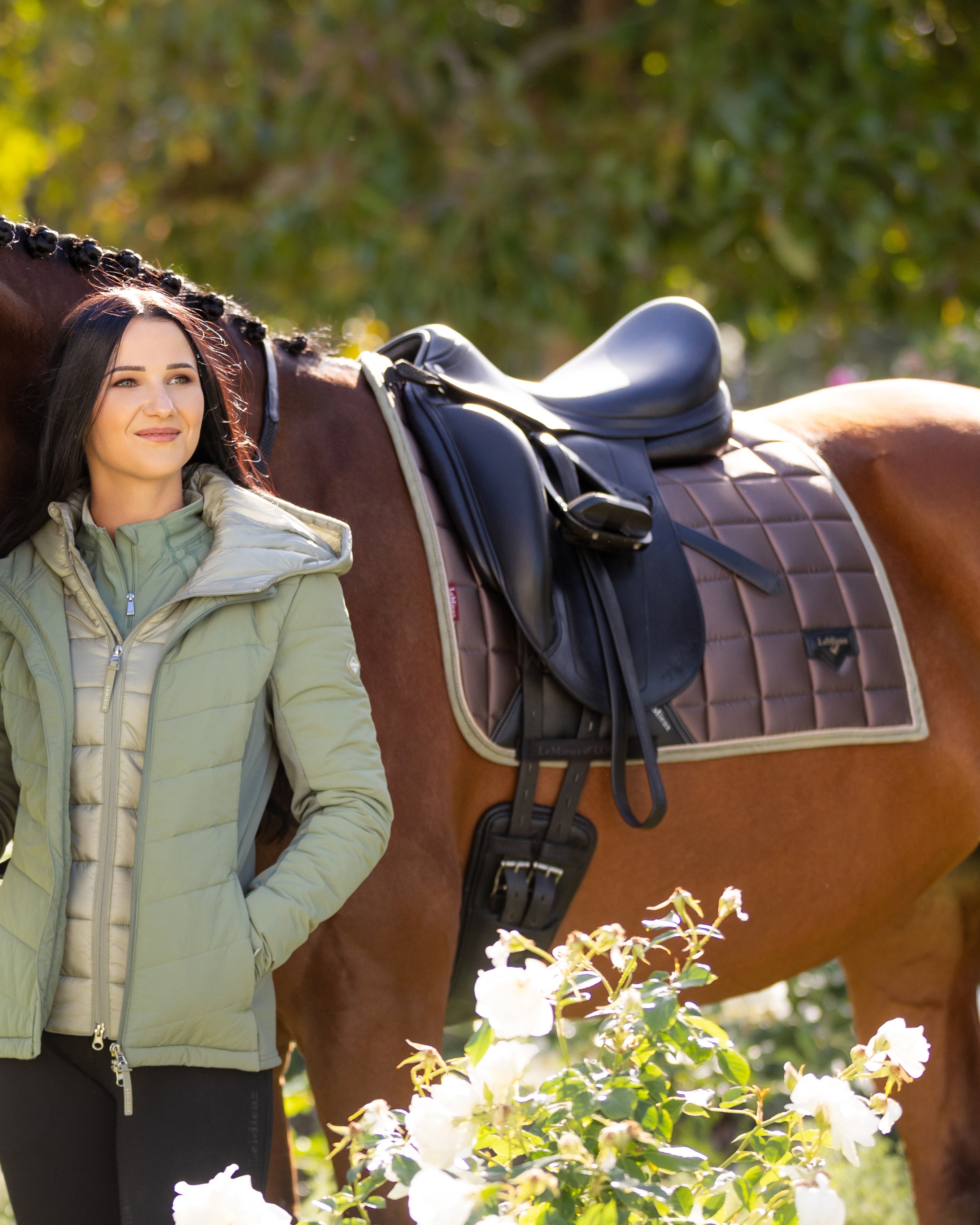 Saddle pad Loire Classic in walnut