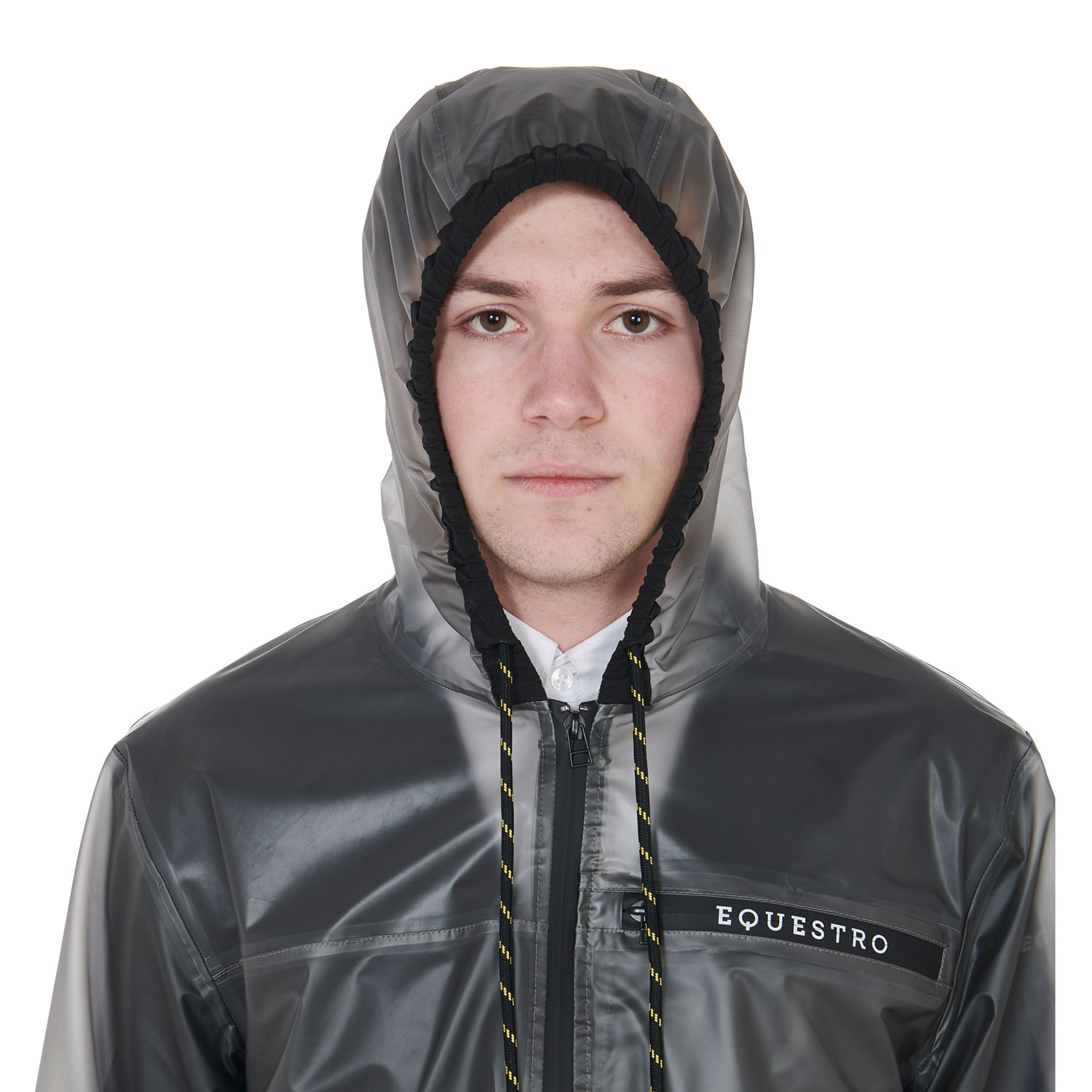 Transparente technische Regenjacke für Herren
