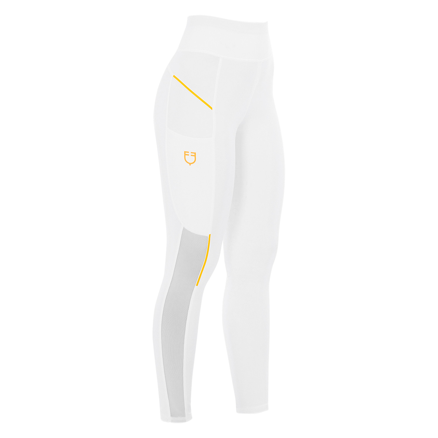 Schmale Damen-Leggings mit Micro-Mesh-Einsätzen