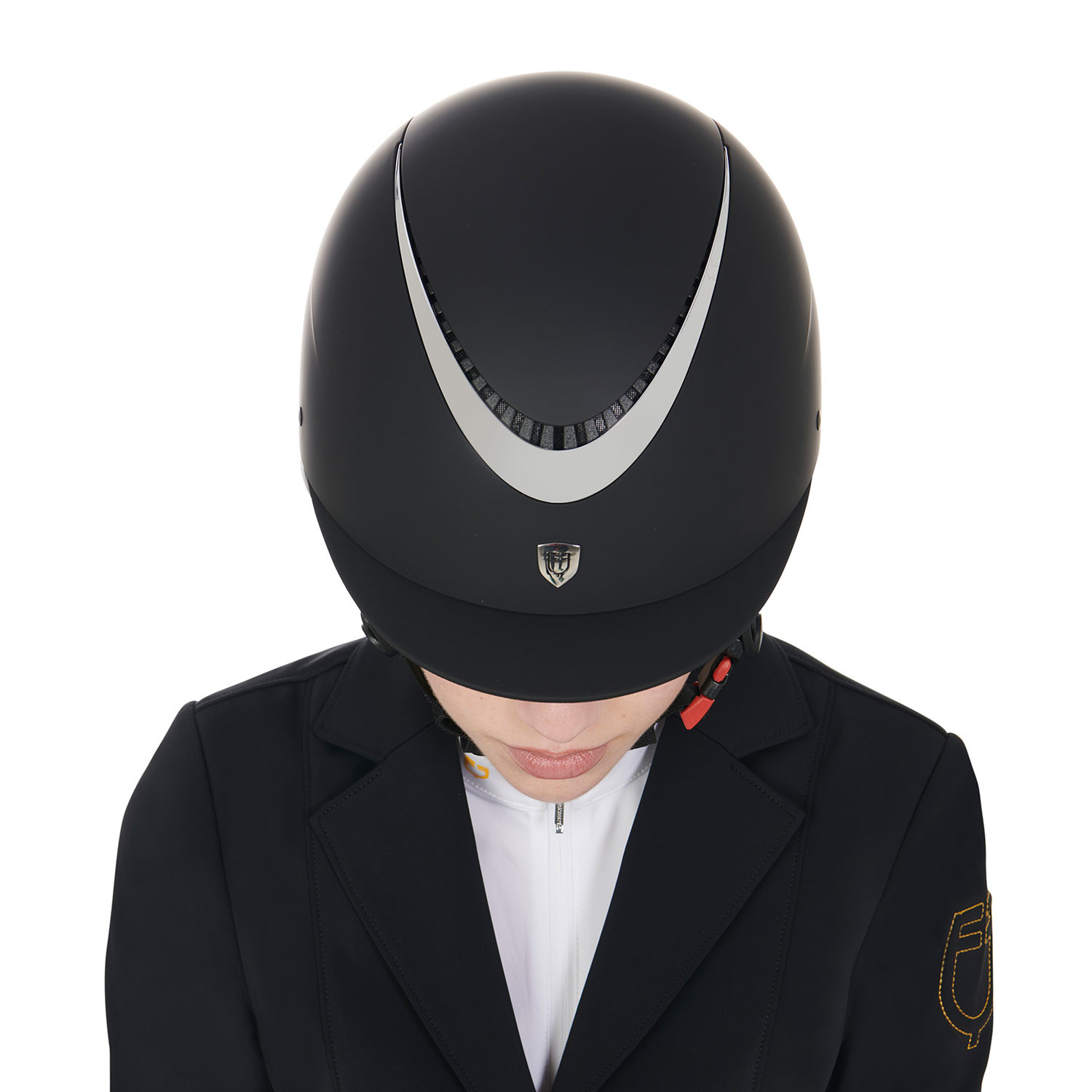 Unisex-Helm mit glänzendem Rahmen Zulassung EN 1384-2023