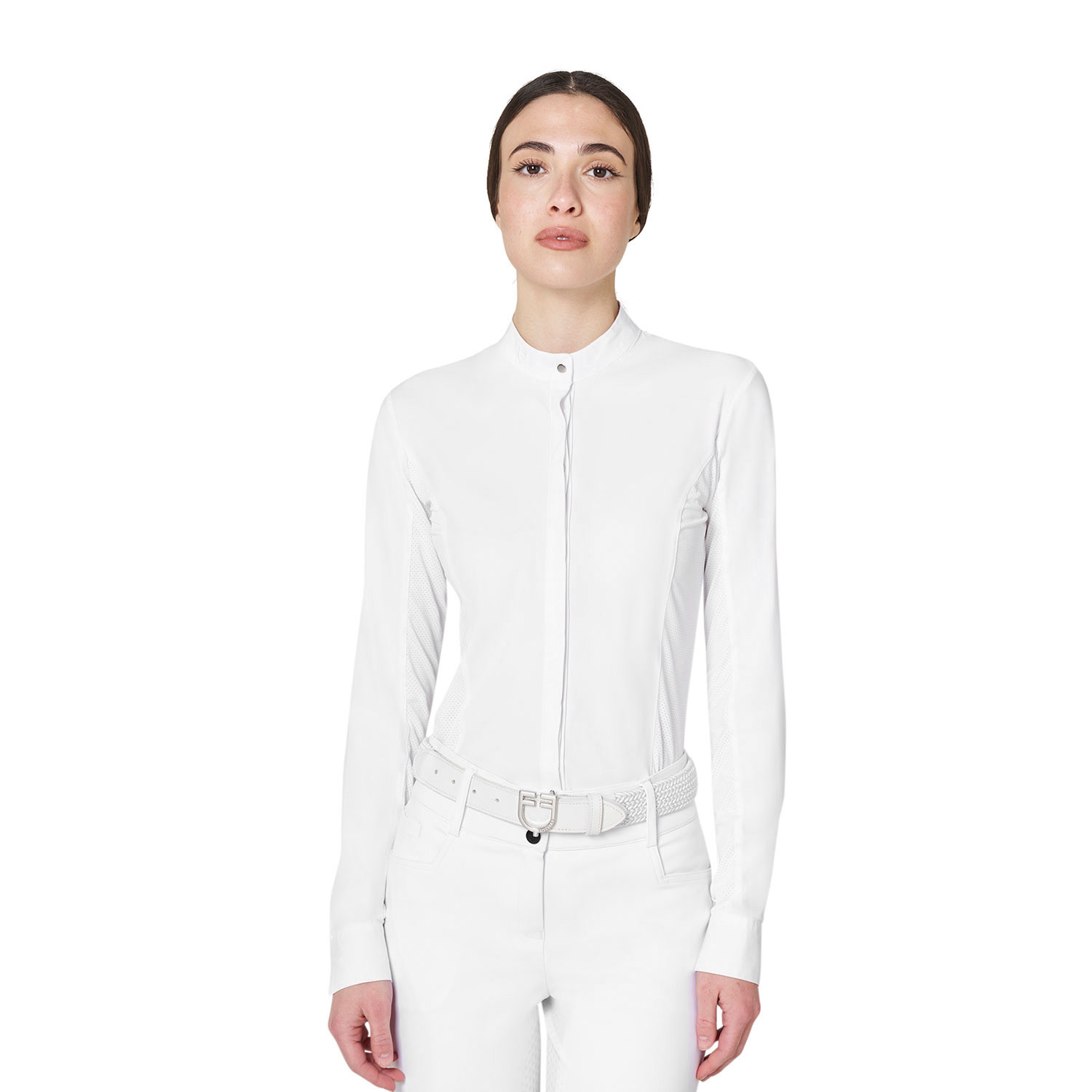 Turnierpolo für Damen mit Hemdkragen und Mesh-Einsätzen