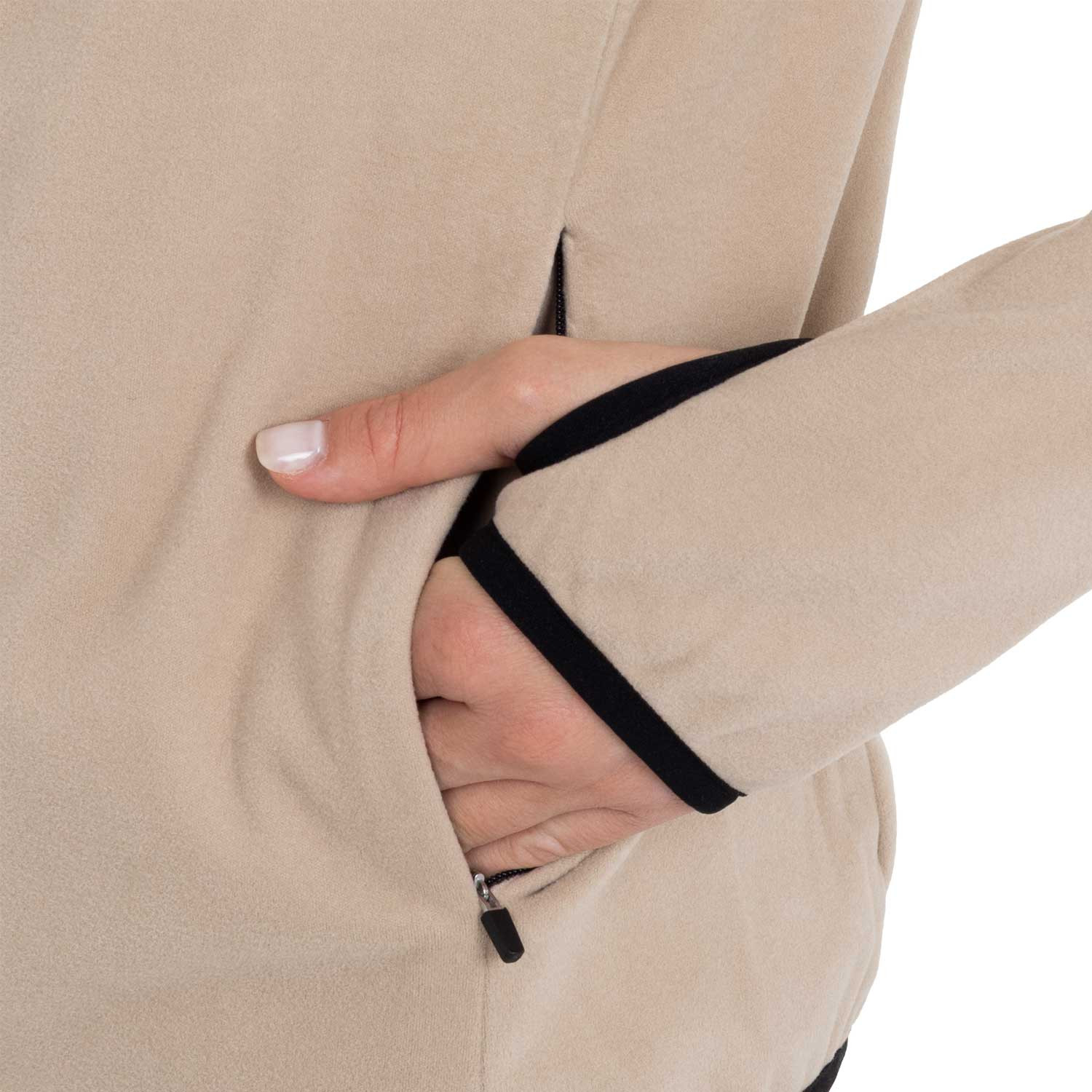Damen-Fleece-Sweatshirt mit Reißverschluss