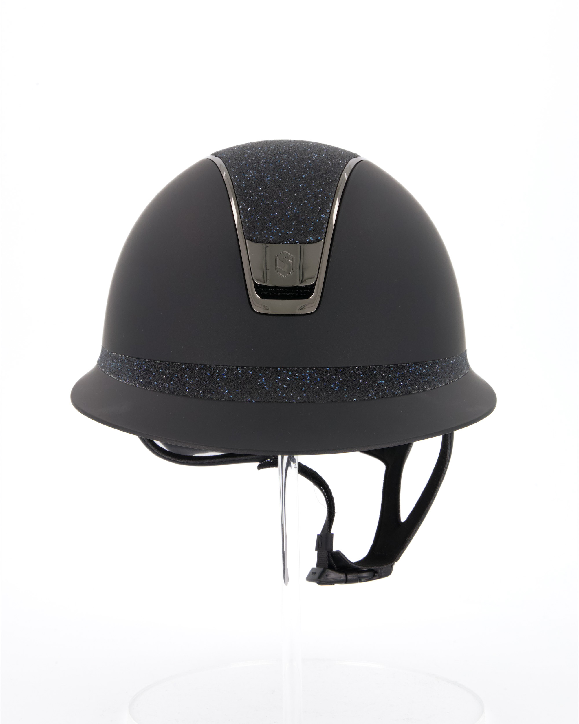 Reithelm 2.0 Miss Shield Shadowmatt black, Top u. Frontal Band Crystal Fabric Summer Nights, Trim u. Blason Chrome Black