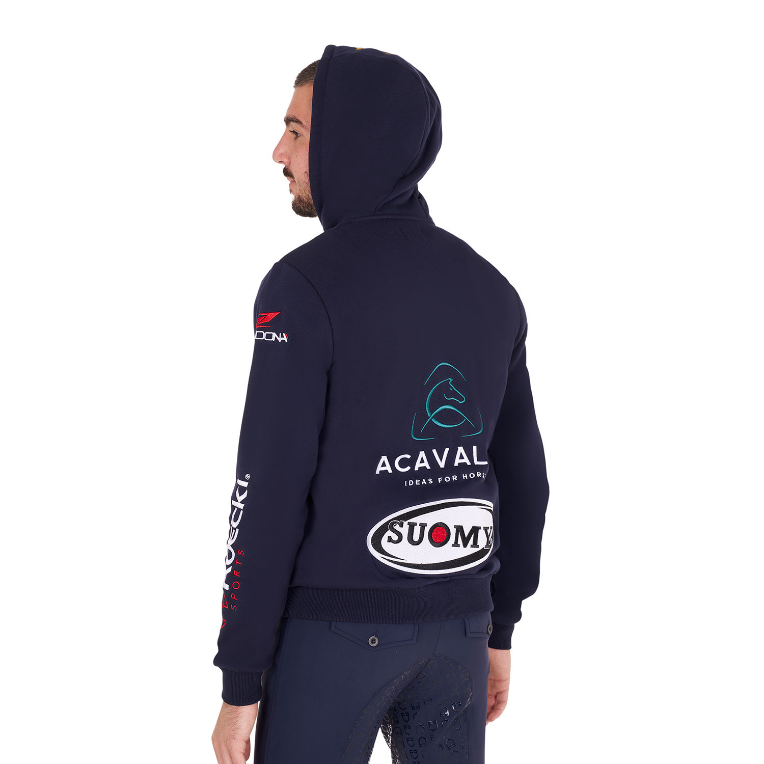 Herren-Sweatshirt mit Kapuze und Multi-Logo