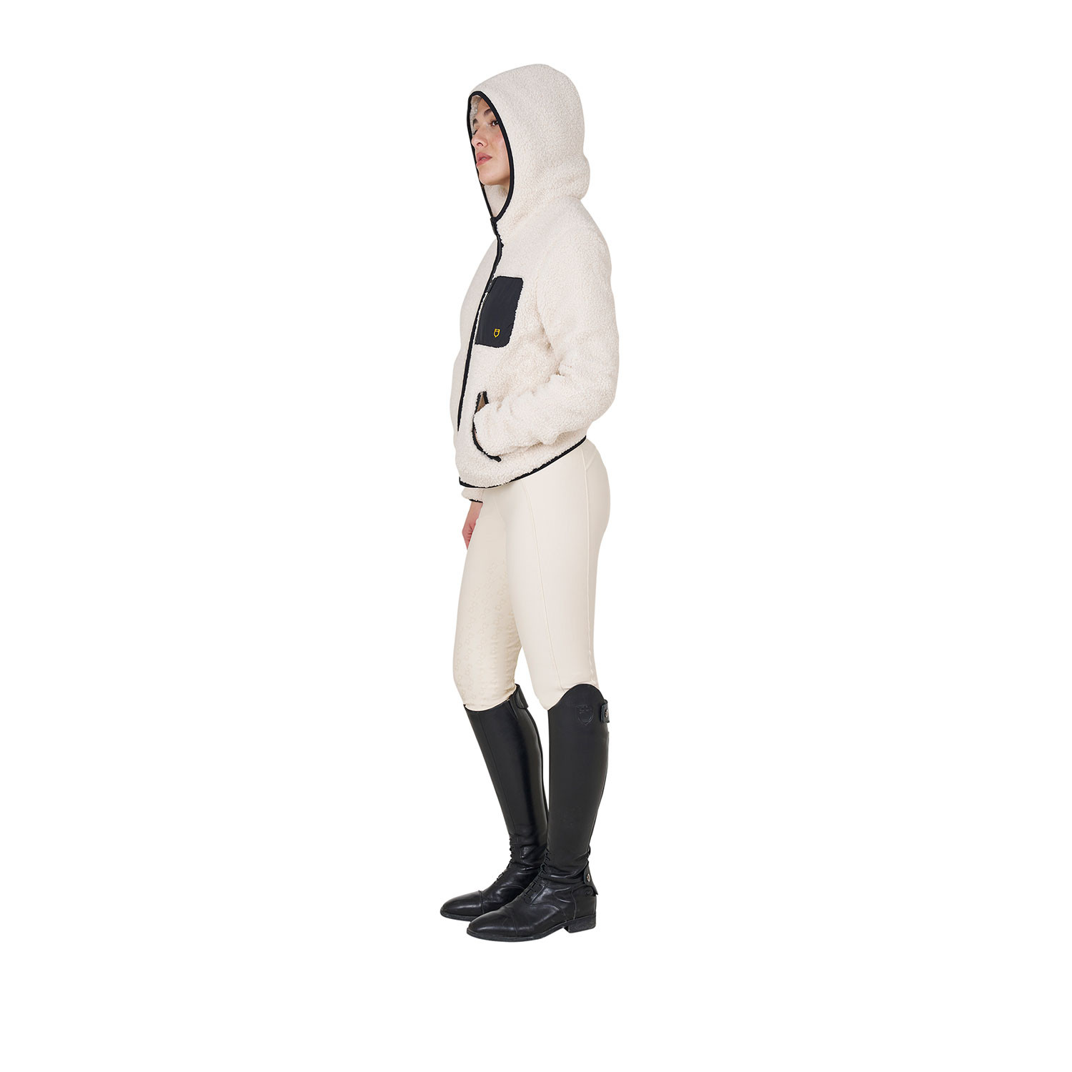 Damen-Fleece-Sweatshirt mit Fronttasche