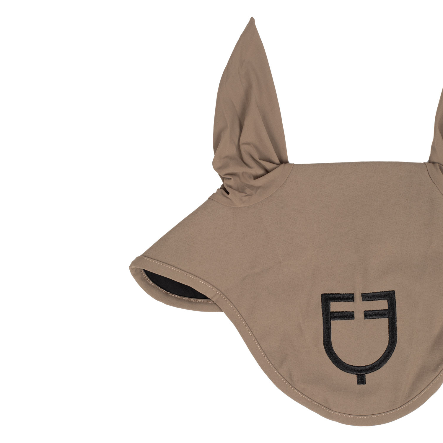 Fliegenhaube aus technischem Stretchgewebe mit Logo
