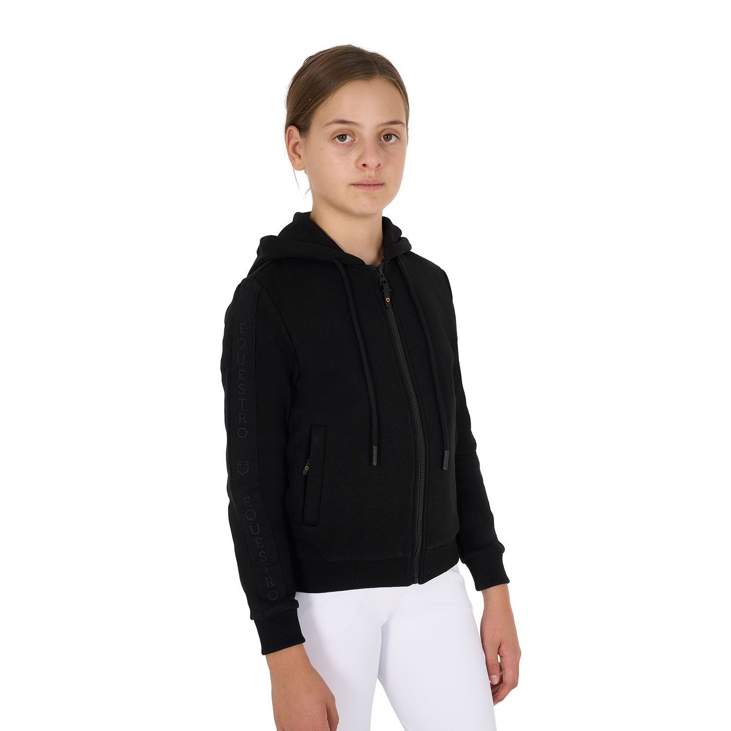 Mädchen-Sweatjacke mit durchgehendem Reißverschluss und Innenfleece