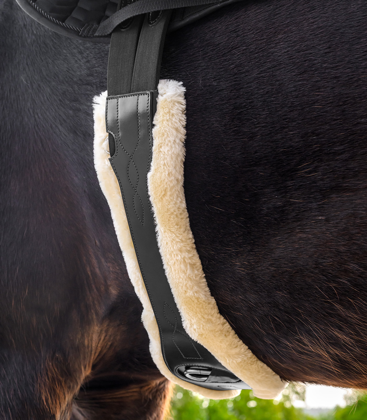 Sangle de selle en cuir avec ECO Wool