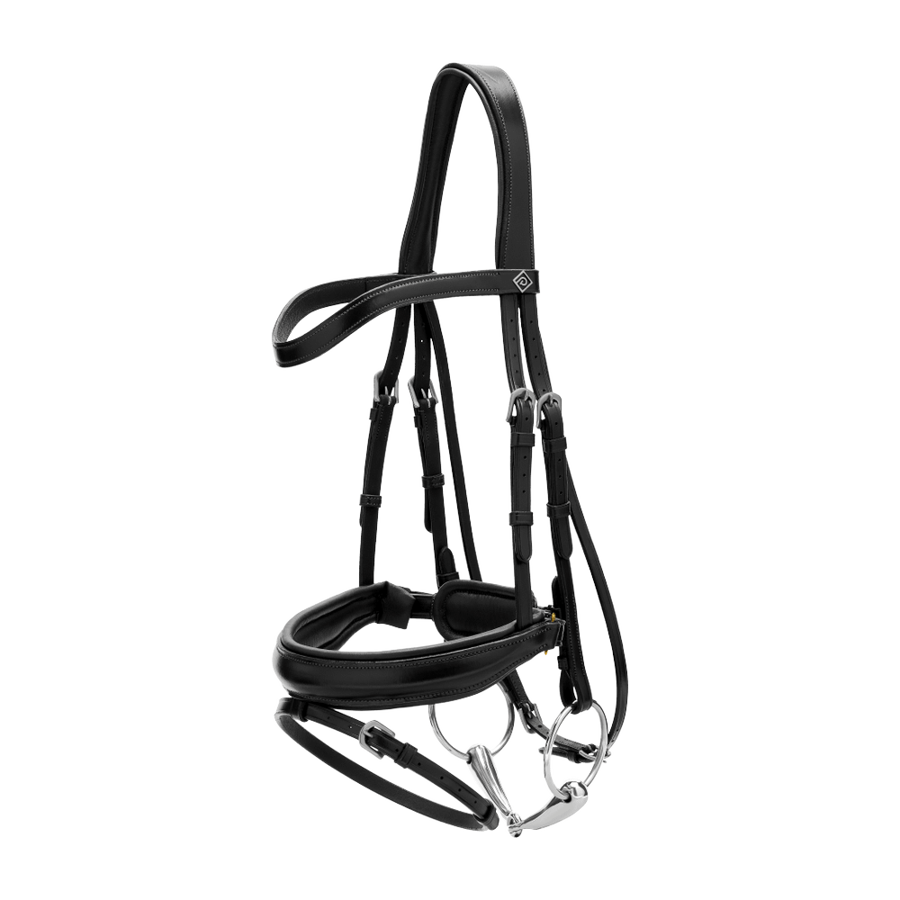 Trense mit breitem schwedischem Reithalfter WO Trense mit breitem schwedischem Reithalfter WO