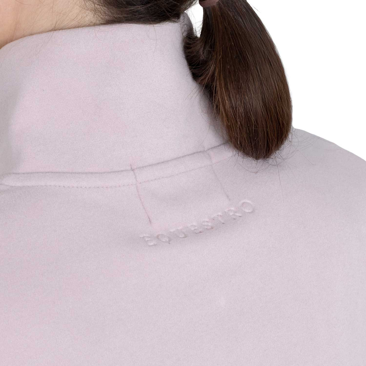 Damen-Fleece-Sweatshirt mit hohem Kragen und 3/4-Reißverschluss