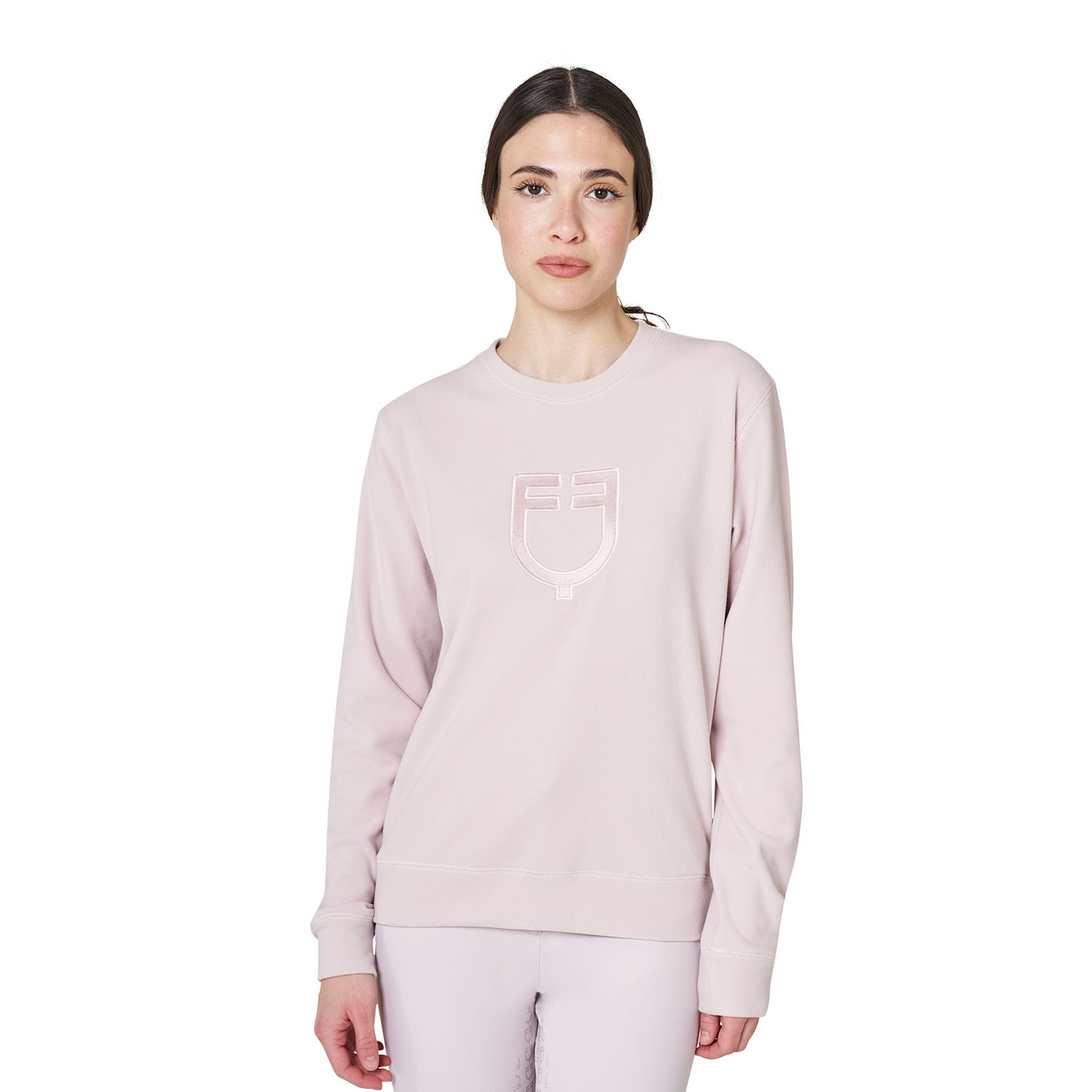 Damen-Fleece-Sweatshirt mit Rundhalsausschnitt