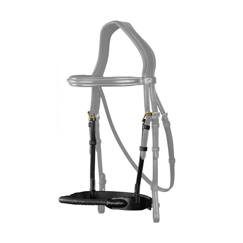 Stricknasenriemen in Leder eingefasst | Dy'on Stricknasenriemen in Leder eingefasst | Dy'on