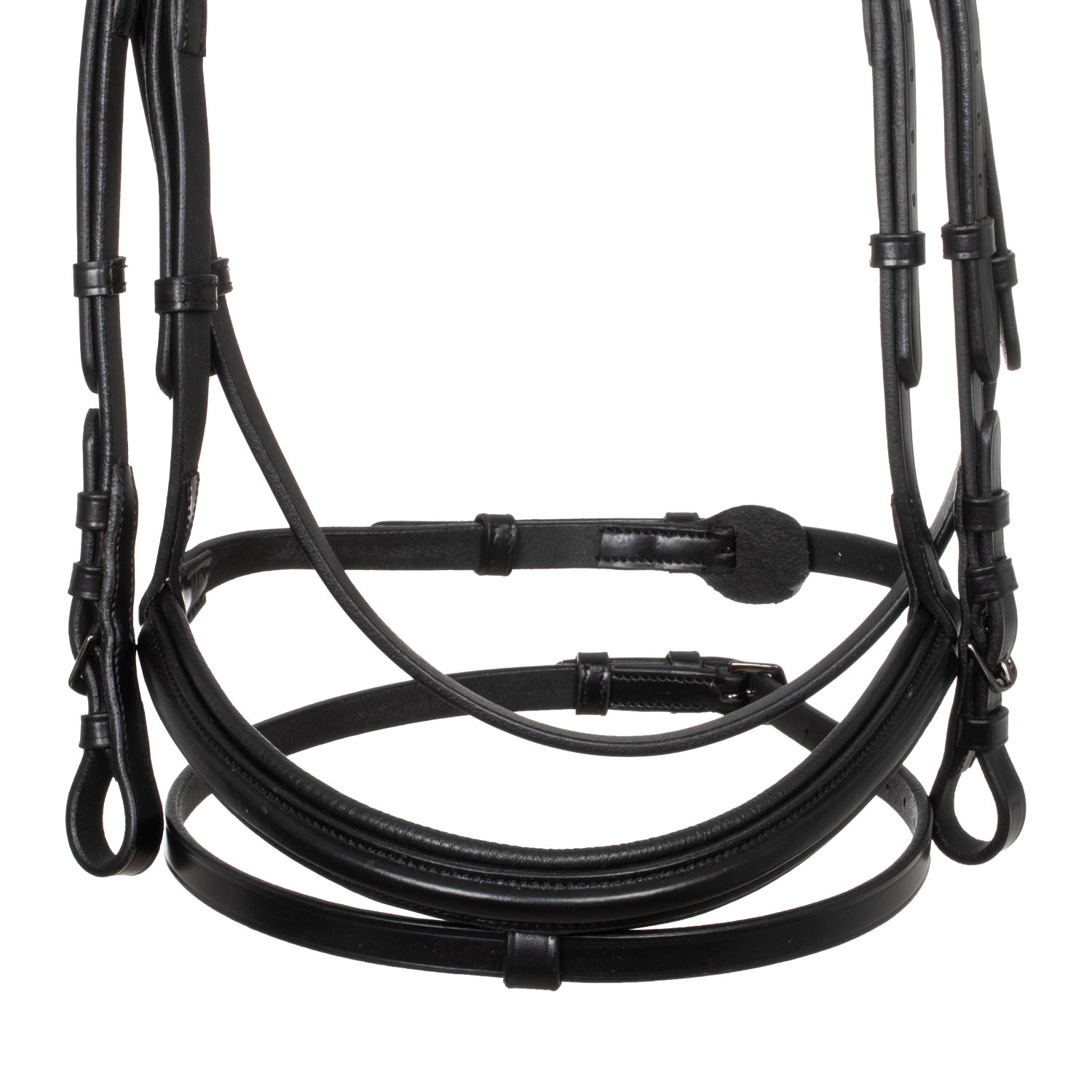 Anatomisches Lederzaumzeug schwarze Beschläge