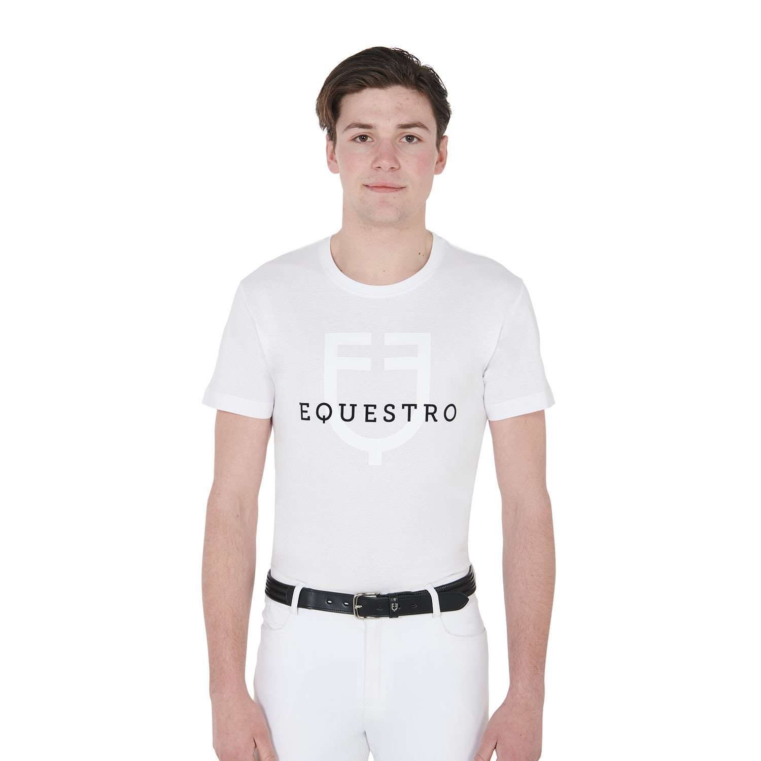Schmales Herren-T-Shirt mit Logo auf der Brust
