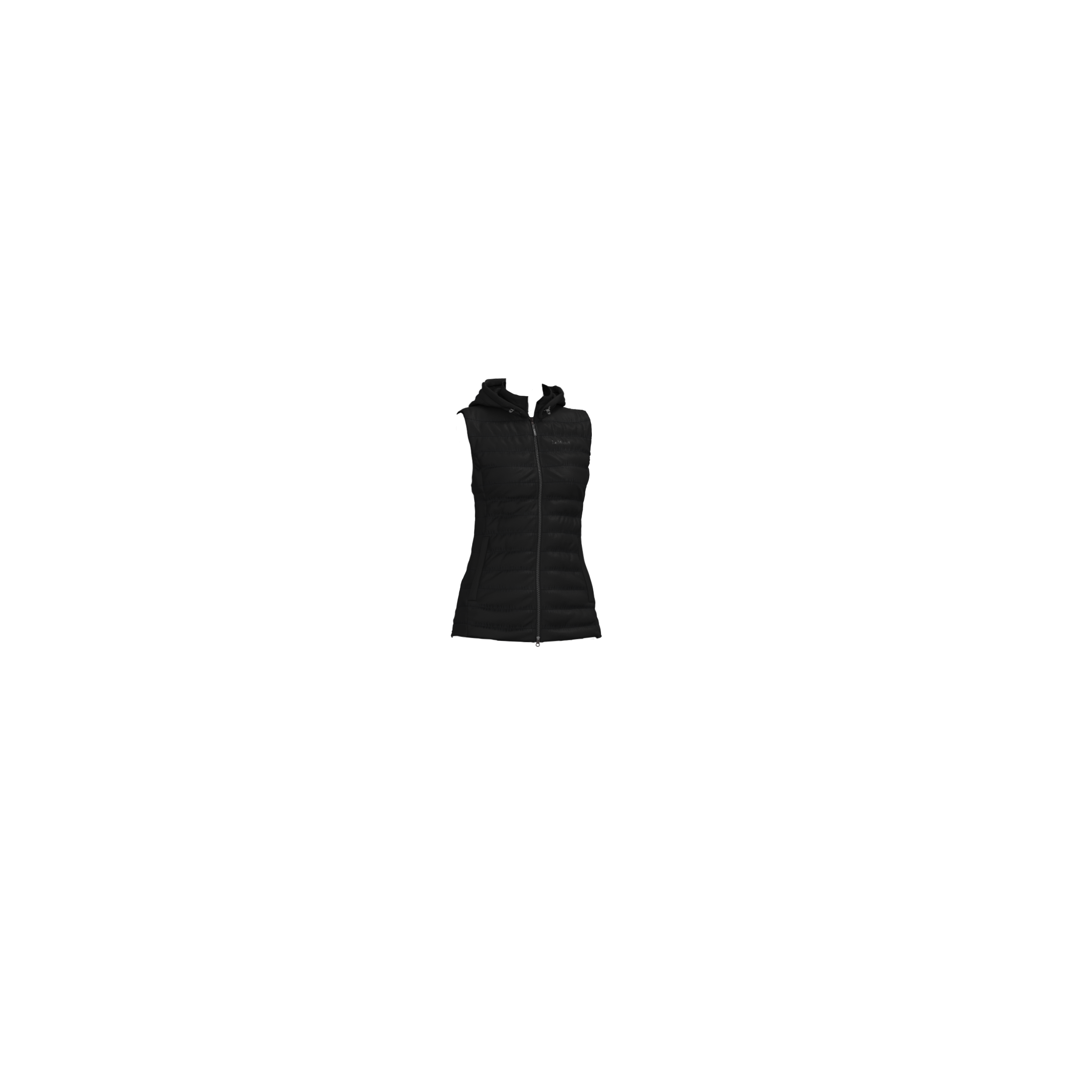Rose quilted vest with hood