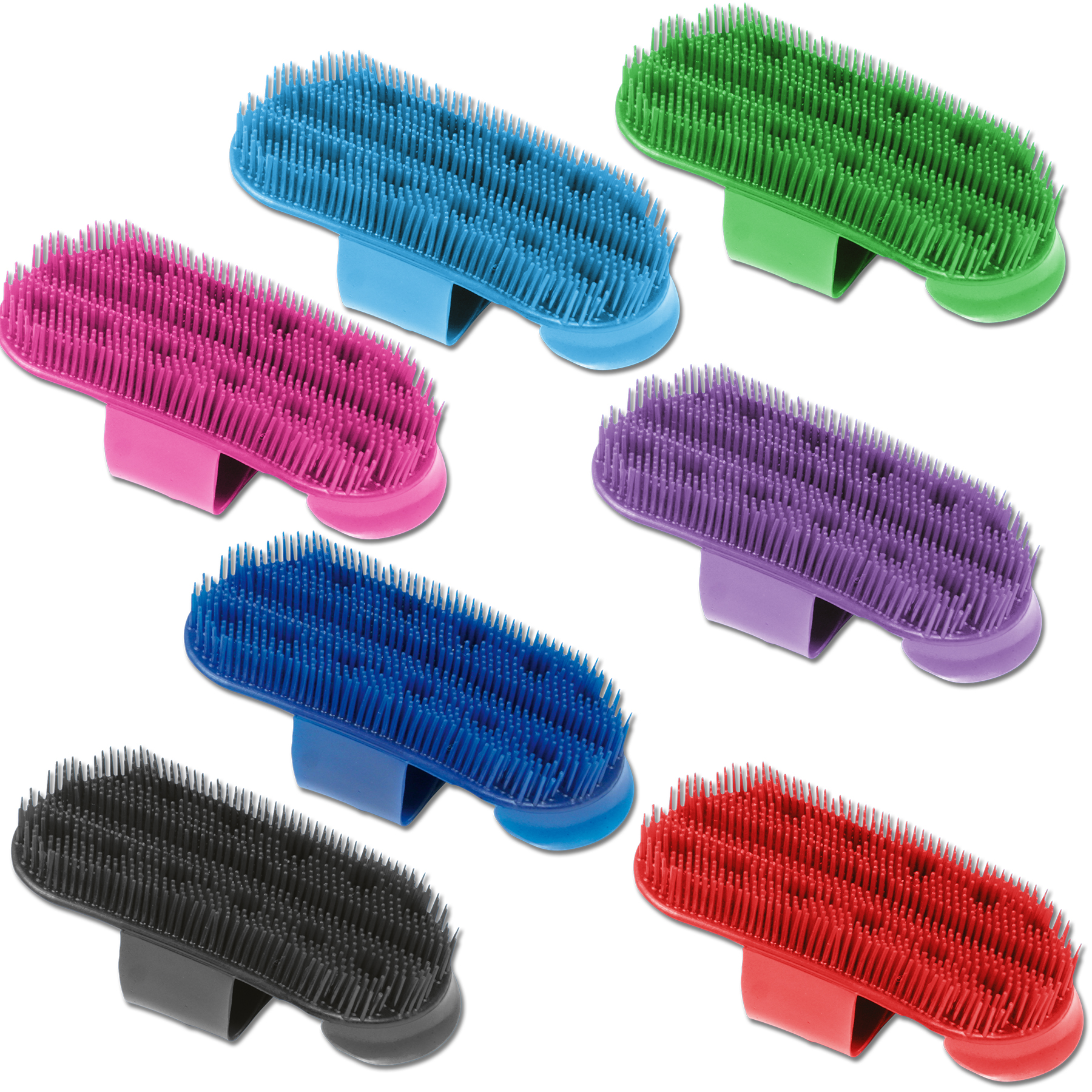 Plastik-Nadelstriegel, schwarz